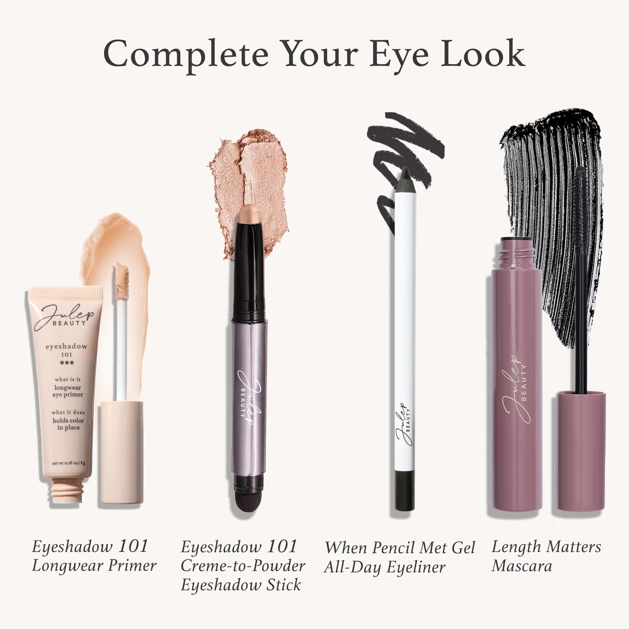 Julep Eyeshadow 101 Crème-to-Powder Eyeshadow Stick (Cocoa) Long-Lasting, Waterproof Eye Shadow - Blendable, Crease-Proof Eye Shadow Stick with Built-In Smudger - Shimmer Eyeshadow