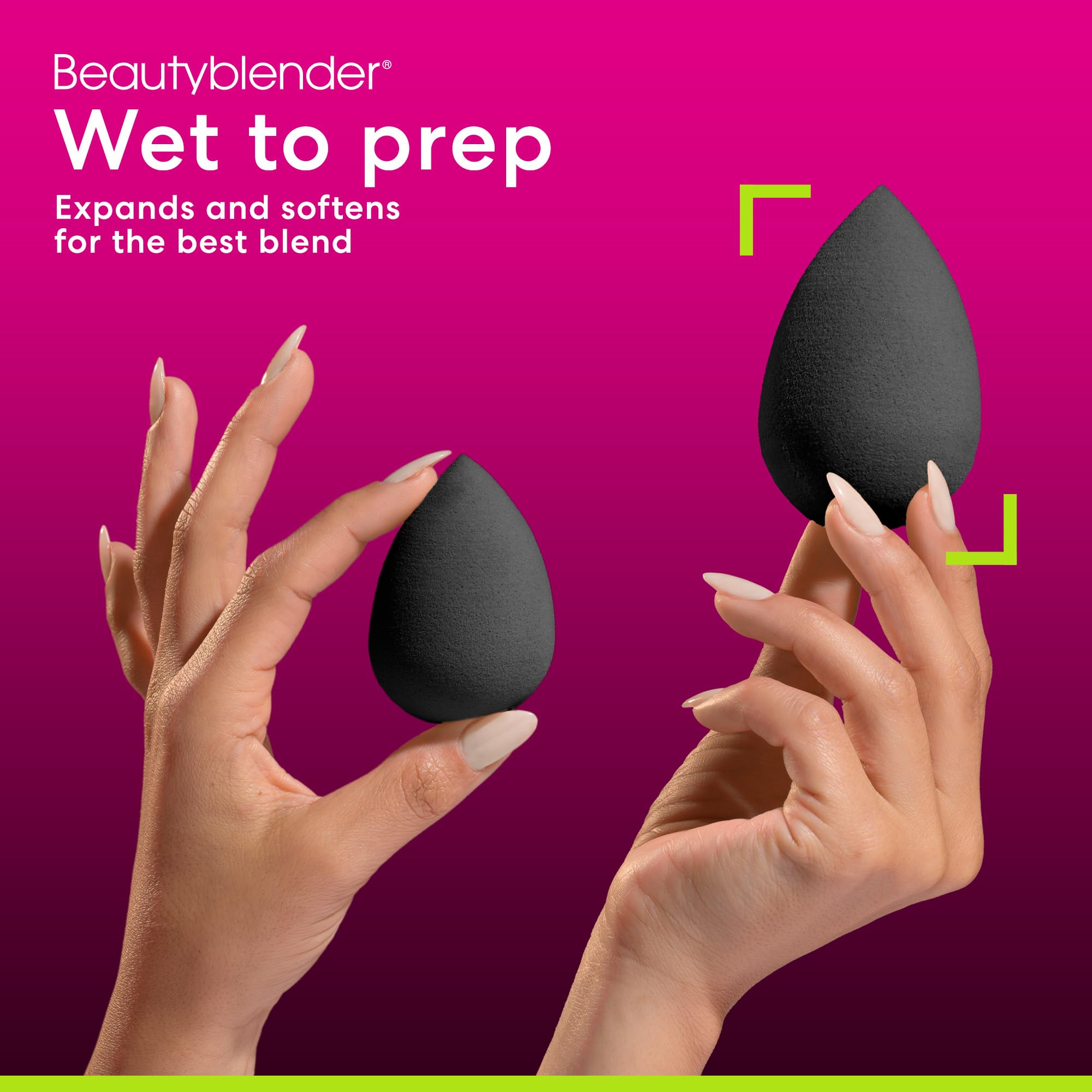 BeautyBlender Pro Black Ei Latexfrei Schwämmchen makellos für flüssige Grundierung Creme Puder, 1 stück