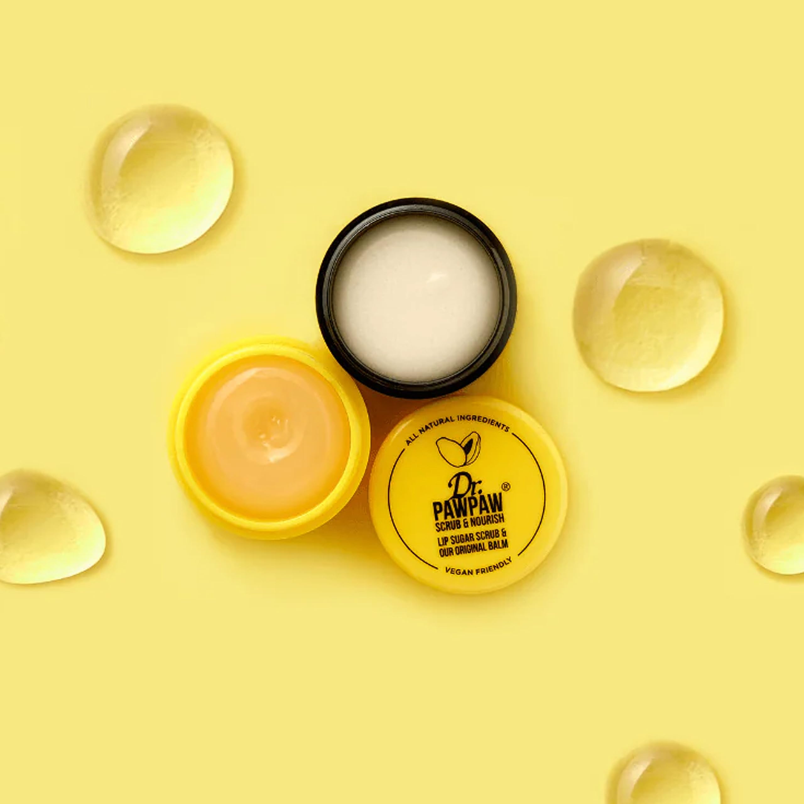 Dr. PawPaw Lip Scrub and Lip Balm Duo - Hydrating Lip Balm with Pawpaw, Aloe, Olive and Castor Oils - Vegan Lip Scrub For Sensitive Skin - 0.55 oz