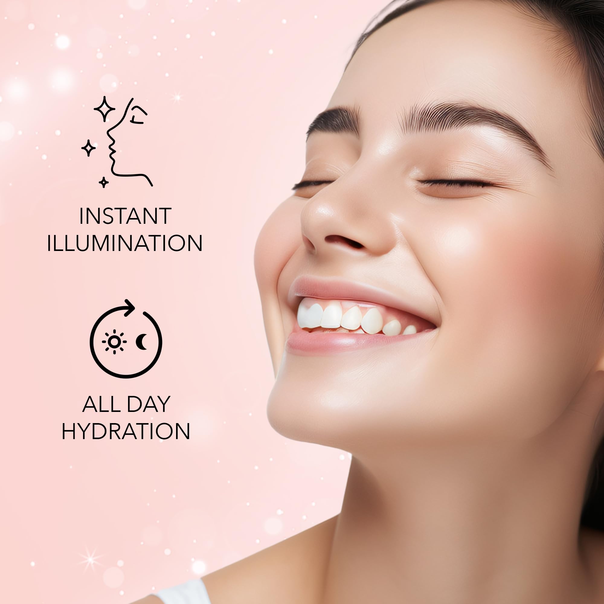 FACESCANADA Strobe Cream - Rose Gold | with Shea Butter & Hyaluronic Acid | Hydrating & Illuminating Makeup | for Radiant Dewy Skin | 1.01 Fl Oz (30ml)