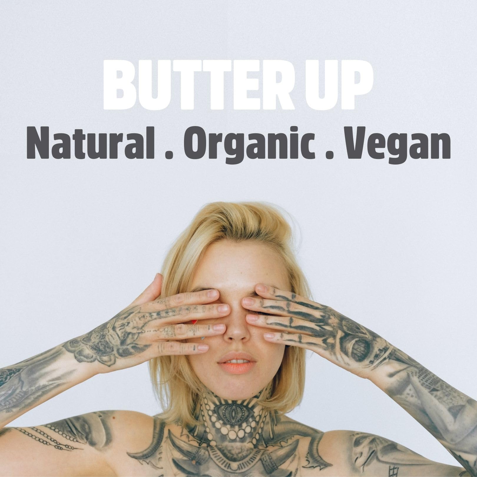 Butter Up Tattoo Aftercare - Heals & Brightens Tattoos, Vegan, Natural, Organic, Cruelty Free, Rich Creamy Body Butter 100ml