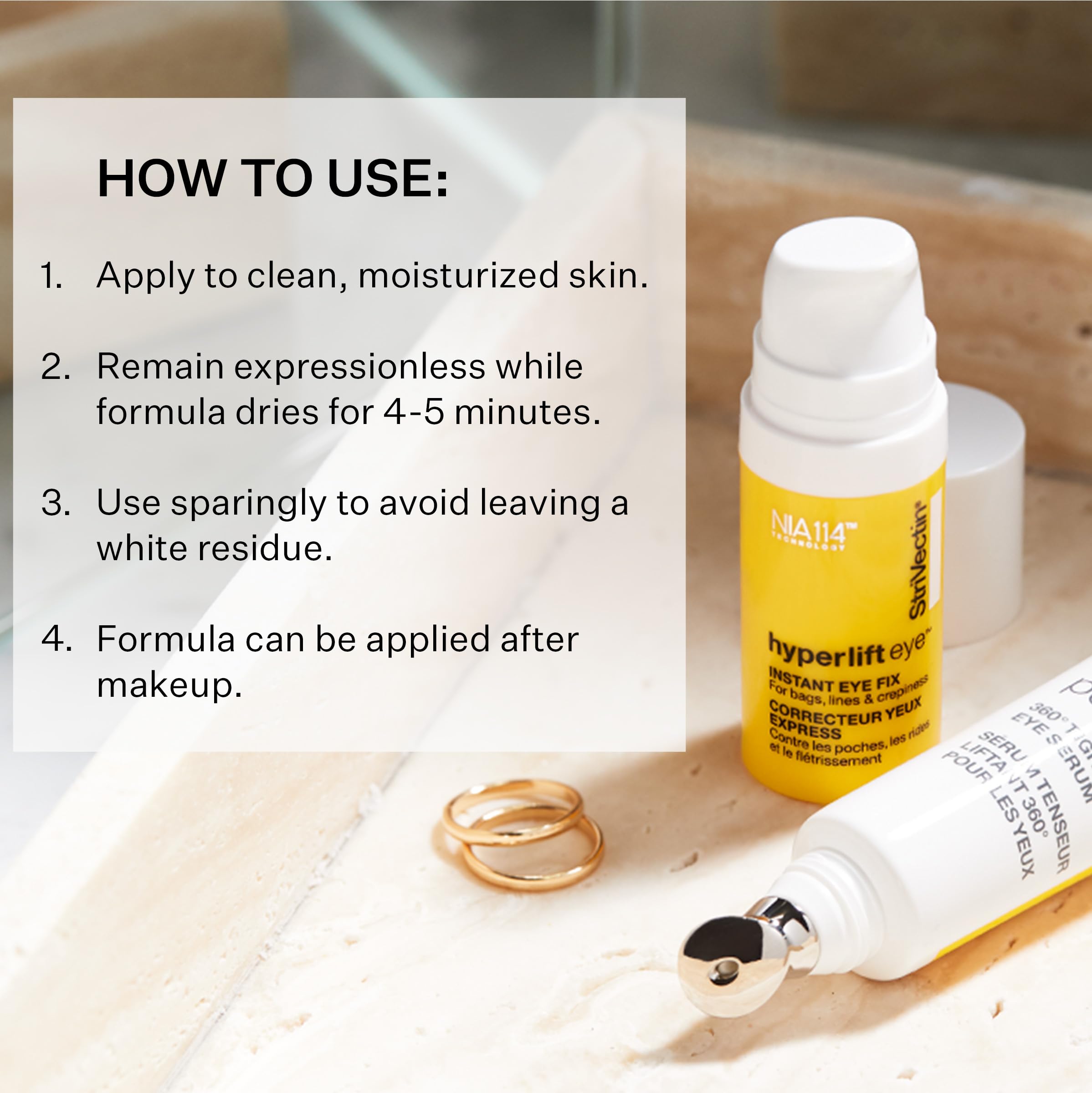 StriVectin Tighten & Lift Hyperlift Eye Cream (0.34 Oz, 10ml)| Instant Eye Fix, Tightening Treatment for Bags, Lines and Crepiness
