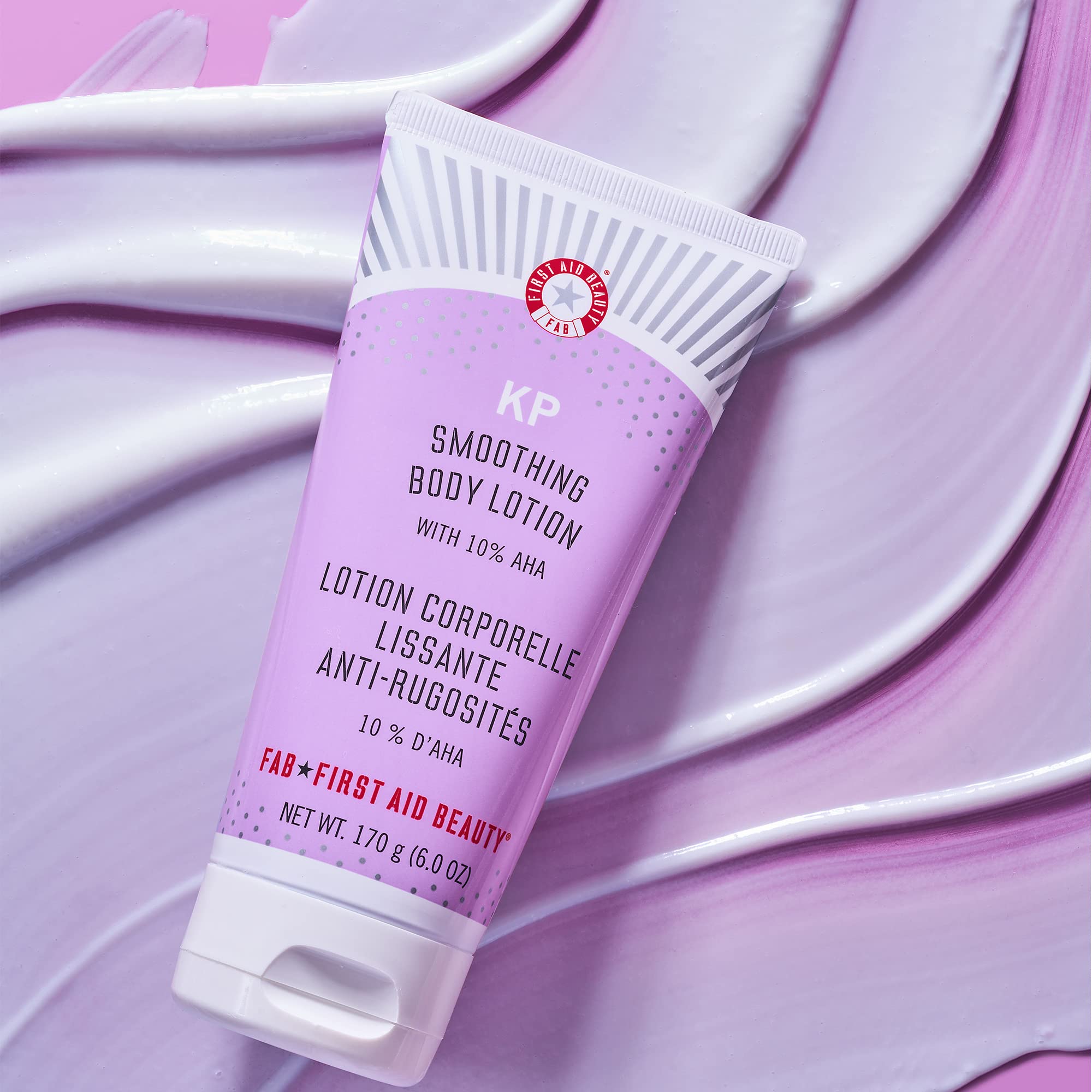 First Aid Beauty Bye Bye Bumps Kit – 3 Exfoliating Favourites – KP Bump Eraser Body Scrub with 10% AHA, 114 g, KP Smoothing Body Lotion, 28.3 g, + Ingrown Hair Pads, 28 Count