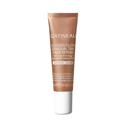 Gatineau - Golden Glow Gradual Tan Face Serum (Medium/Dark 10ml) - Daily Facial Moisturiser with Self Tan, Natural & Streak Free, Radiant Dewy Complexion
