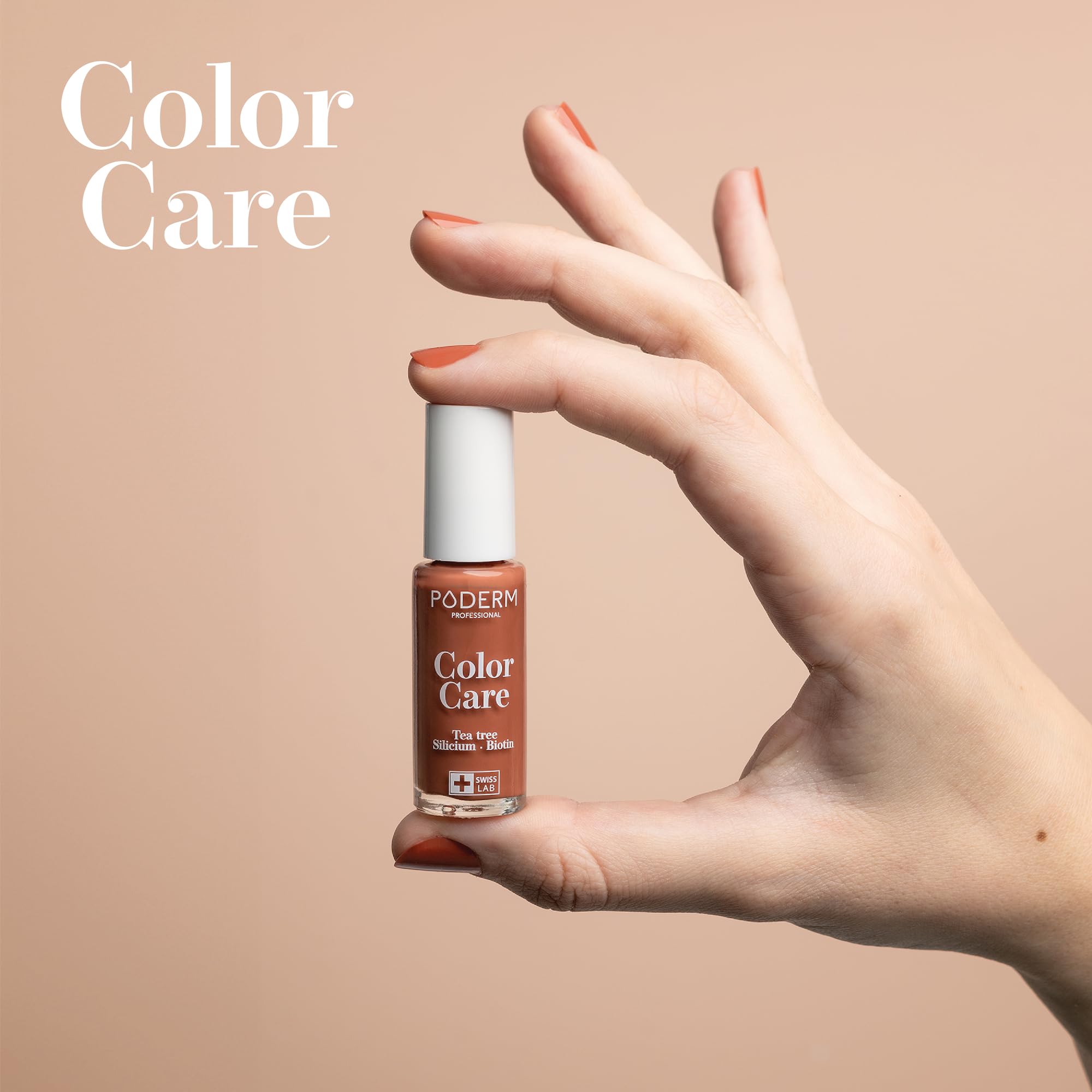 PODERM Swiss-Made Antifungal Nail Polish β Terracotta | Breathable Treatment with Tea Tree, Silicon & Biotin | Strengthens, Repairs & Conceals Yellow, Brittle & Damaged Nails | Podiatrist-Developed