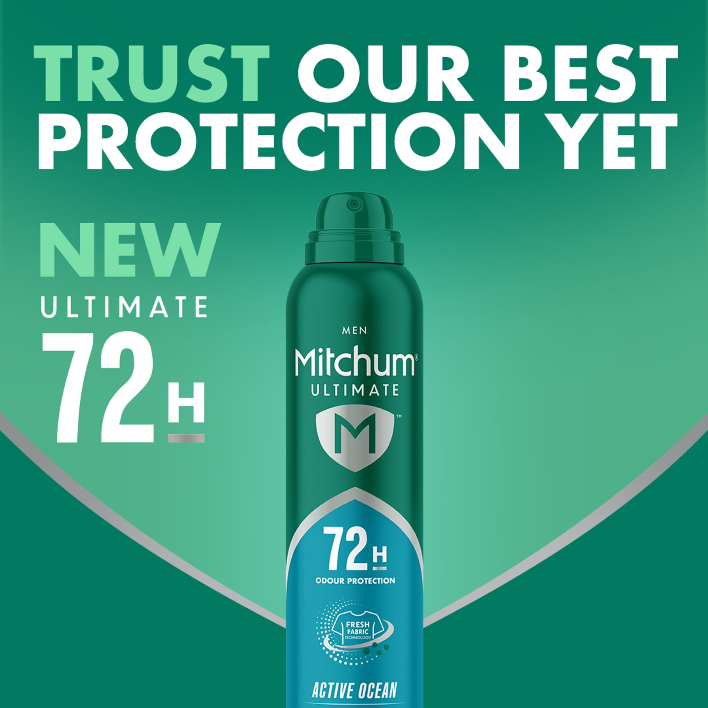 Mitchum Men Ultimate 72H Aerosol Active Ocean, pack of 6
