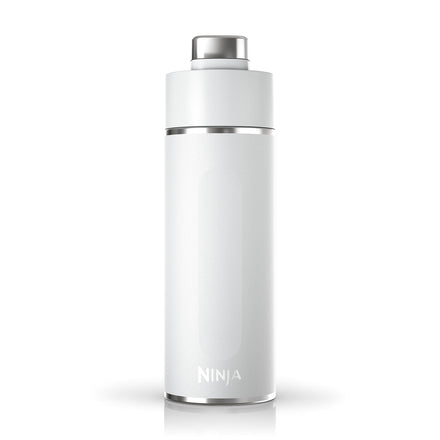 Ninja Thirsti Water Bottle and Flask 700 ML With Leak-Proof Lid, Designed For Carbonated, Hot & Cold Drinks, Ideal For Travel & Sports, Triple Insulated, Stainless Steel Bottle, White, DW2401EUUKWH