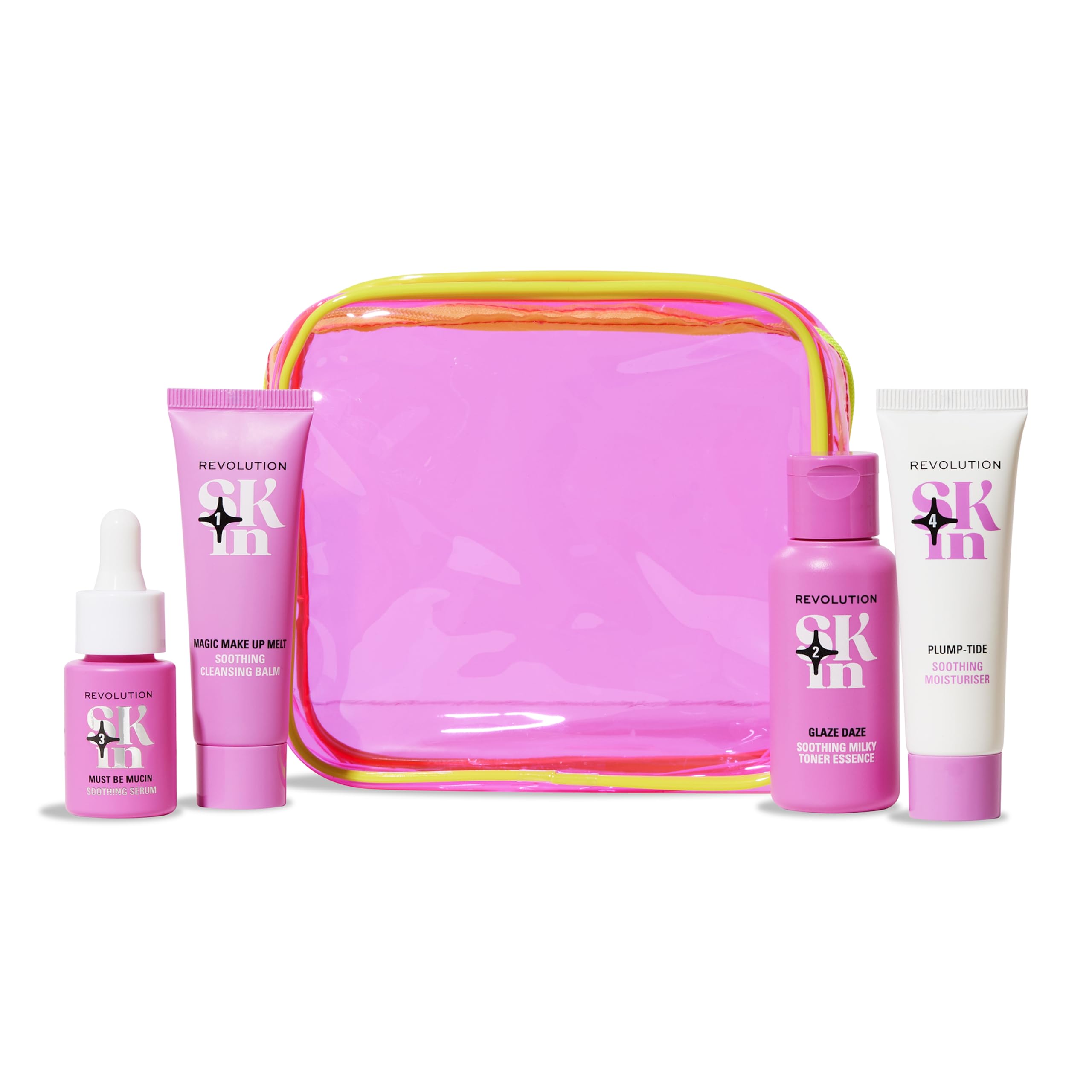 Revolution Skin, Go Gentle 4 Step Starter Kit, Skincare Set Includes Cleanser, Toner, Serum & Moisturiser, Vegan & Cruelty-Free, 4 Products Included