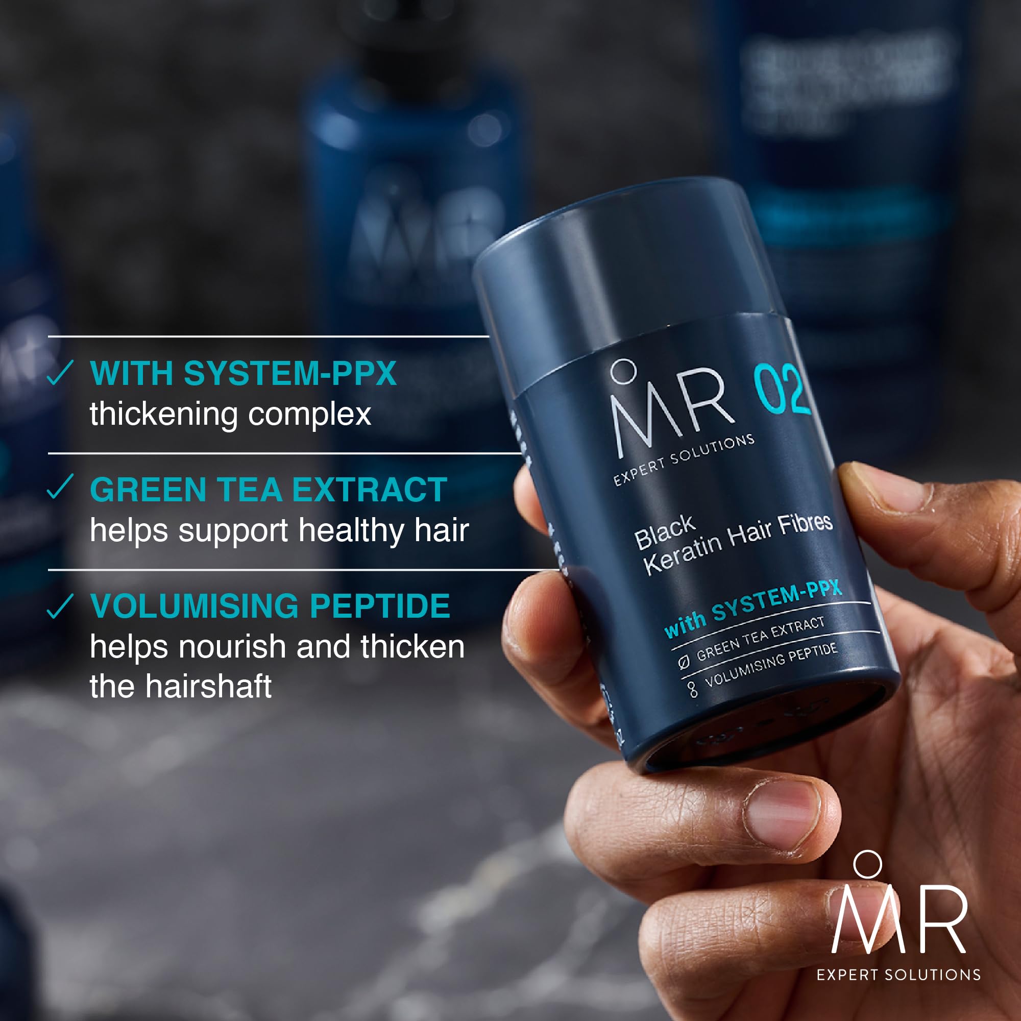 MR Medium Brown Hair Fibres (15g). Hair Loss Concealer with System-PPX, Thinning Hair Concealer for Bald Patch Cover Up, Hair Fibres Medium Brown, Hair Thickener for Men, Hair Texture Powder