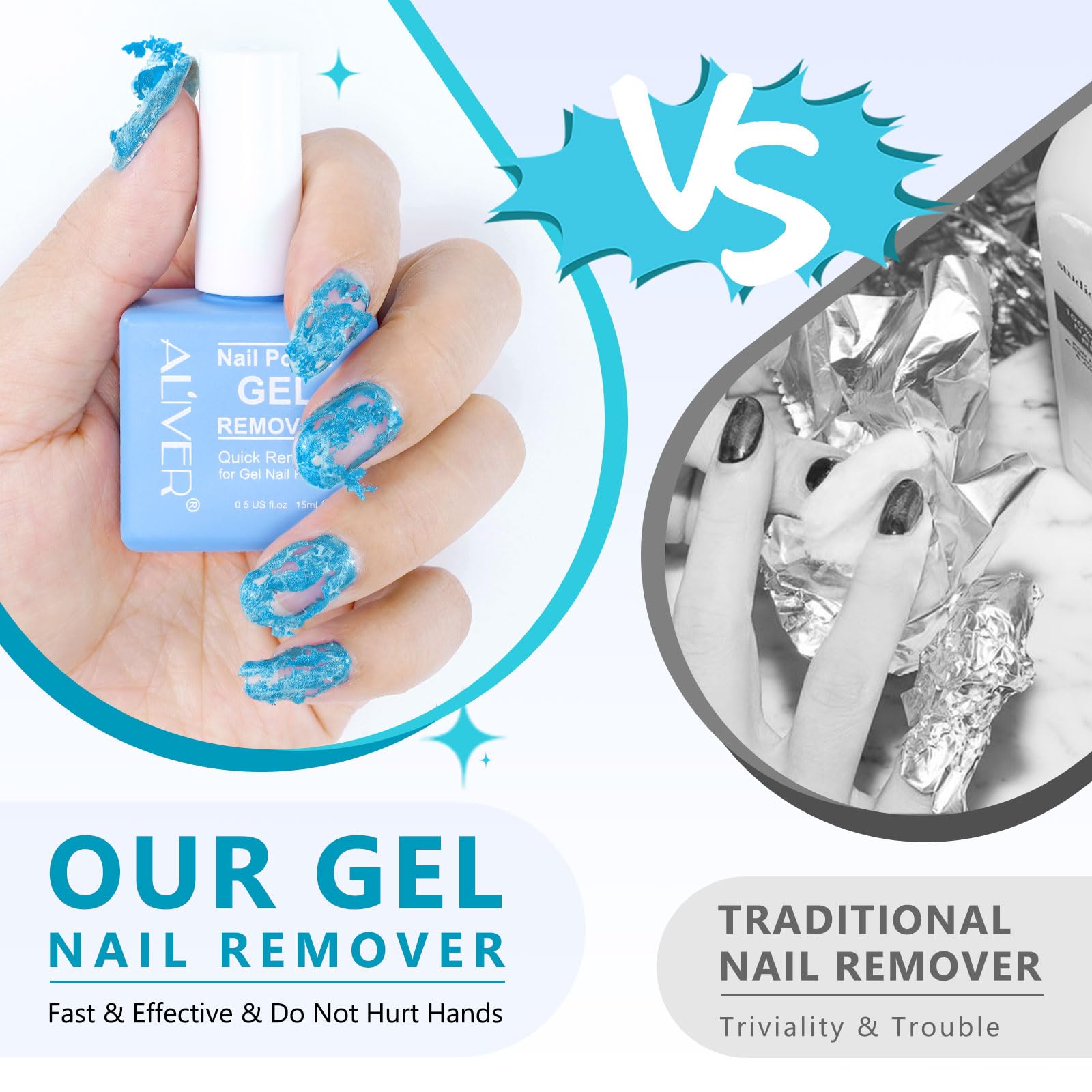ATOANY Gel Polish Remover 15ml With File & Scraper - Professional, Easy & Quick Removal in 3-5 Minutes - Gentle on Nails