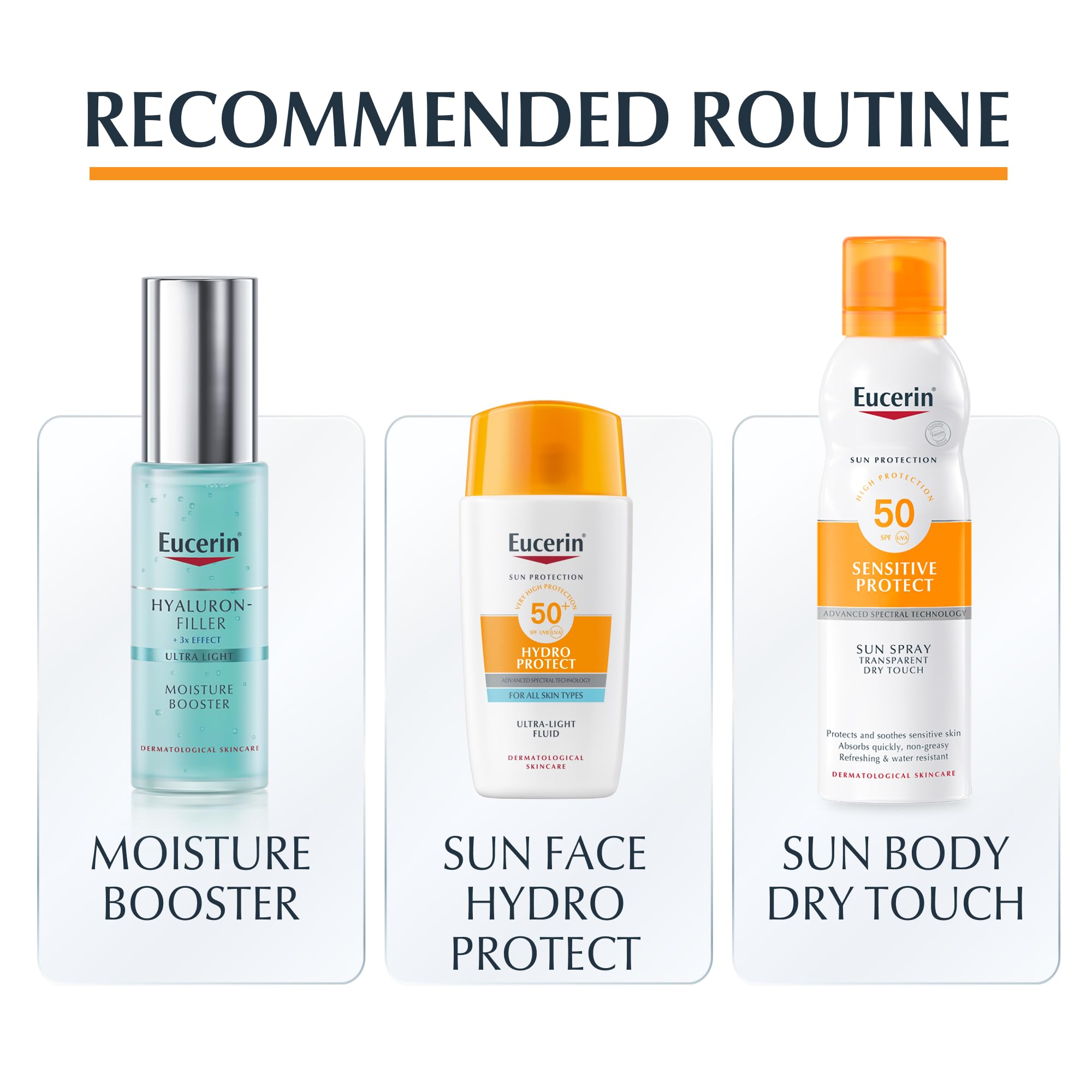 Eucerin Sun Face Hydro Protect Ultra-Light Fluid SPF 50+ 50ml, Facial Sunscreen with Non-Greasy Finish, Fast-Absorbing and Ultra Broad Spectrum Face Sun Cream