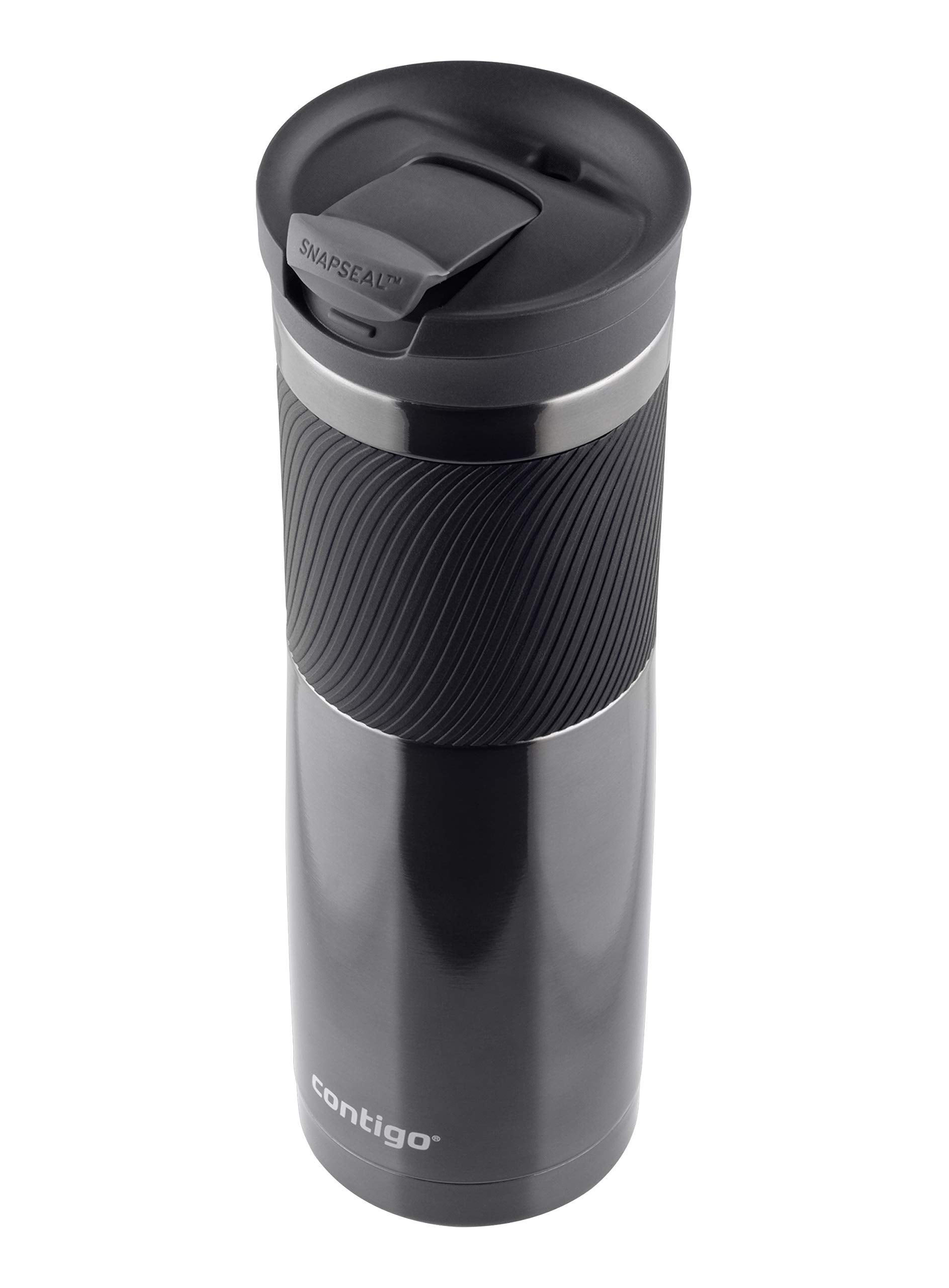 Contigo Byron Snapseal Travel Mug, Stainless Steel Thermal Mug, Vacuum Flask, Leakproof Tumbler, Coffee Mug with BPA Free Easy-Clean Lid, 720 ml, Gunmetal