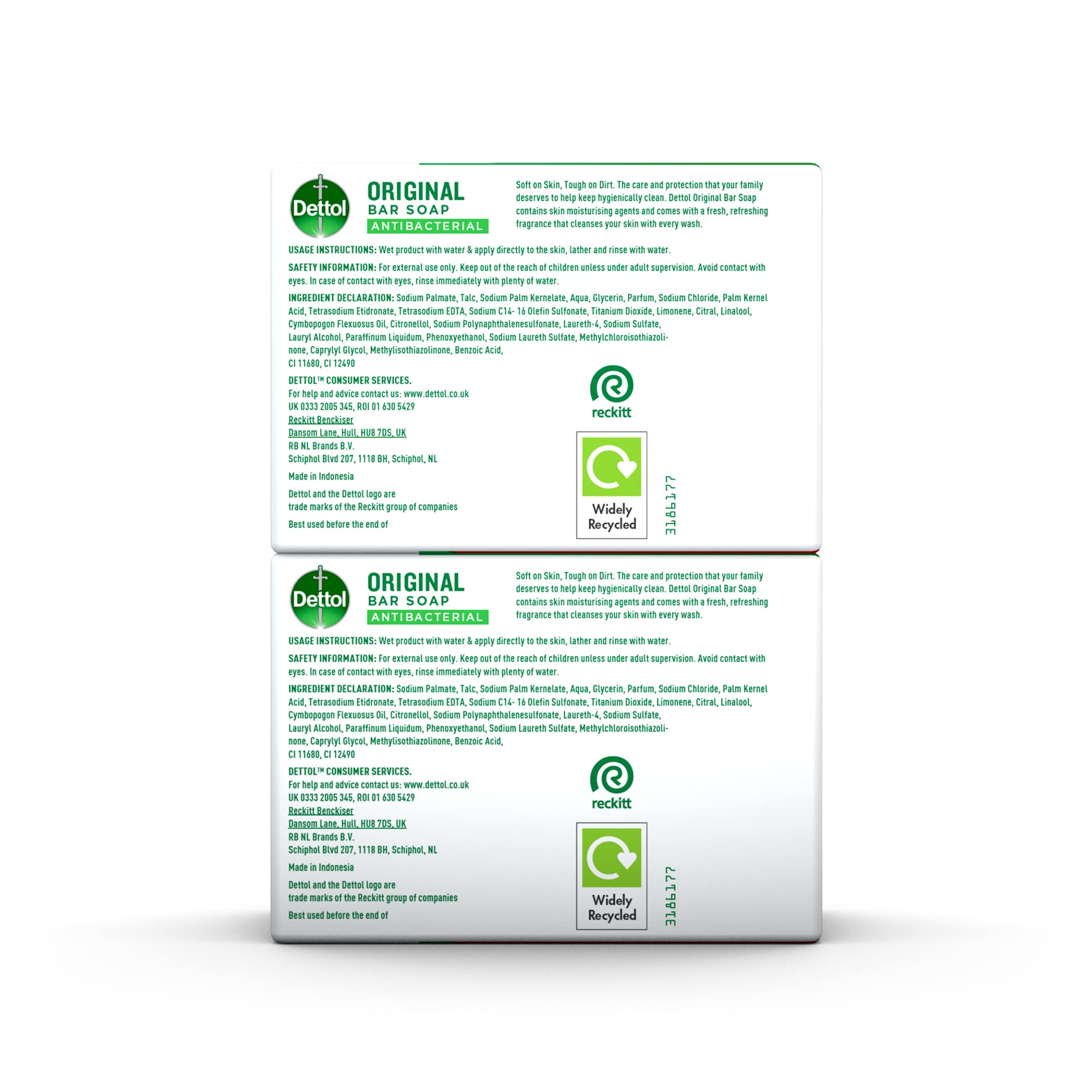 Dettol Anti Bacterial Original Soap 100g Twin Pack Dermatologically Tested