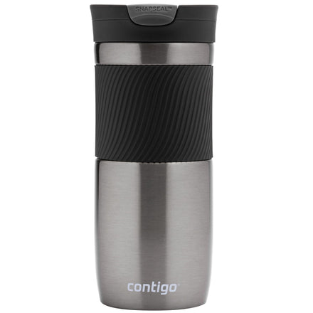 Contigo Byron Snapseal Travel Mug, Stainless Steel Thermal mug, vacuum flask, leakproof tumbler, coffee mug with BPA free Easy-Clean Lid, 470 ml, Gunmetal
