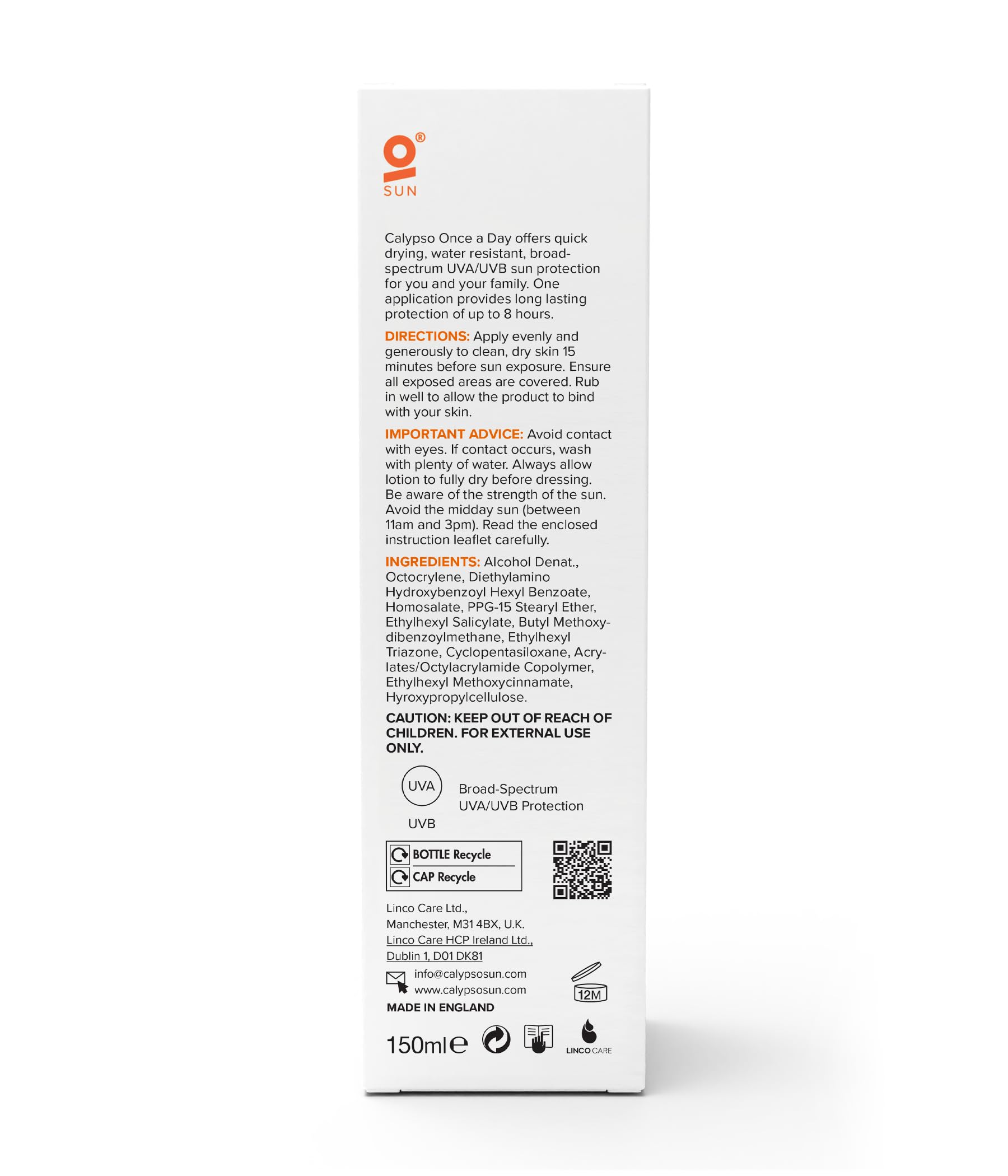 Calypso Once a Day Sun Protection SPF 50