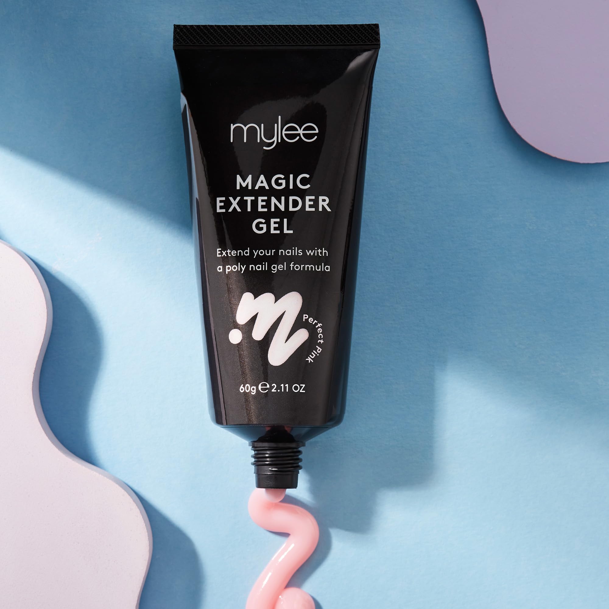 MYGEL by Mylee Magic Extender Gel – Long Lasting Wear, Natural Look, Nail Extension Gel, for Beginners & Salon Professionals, Acrylic Nail Thickening Builder Gel, Nail Art - 60 Gram Tub (Perfect Pink)