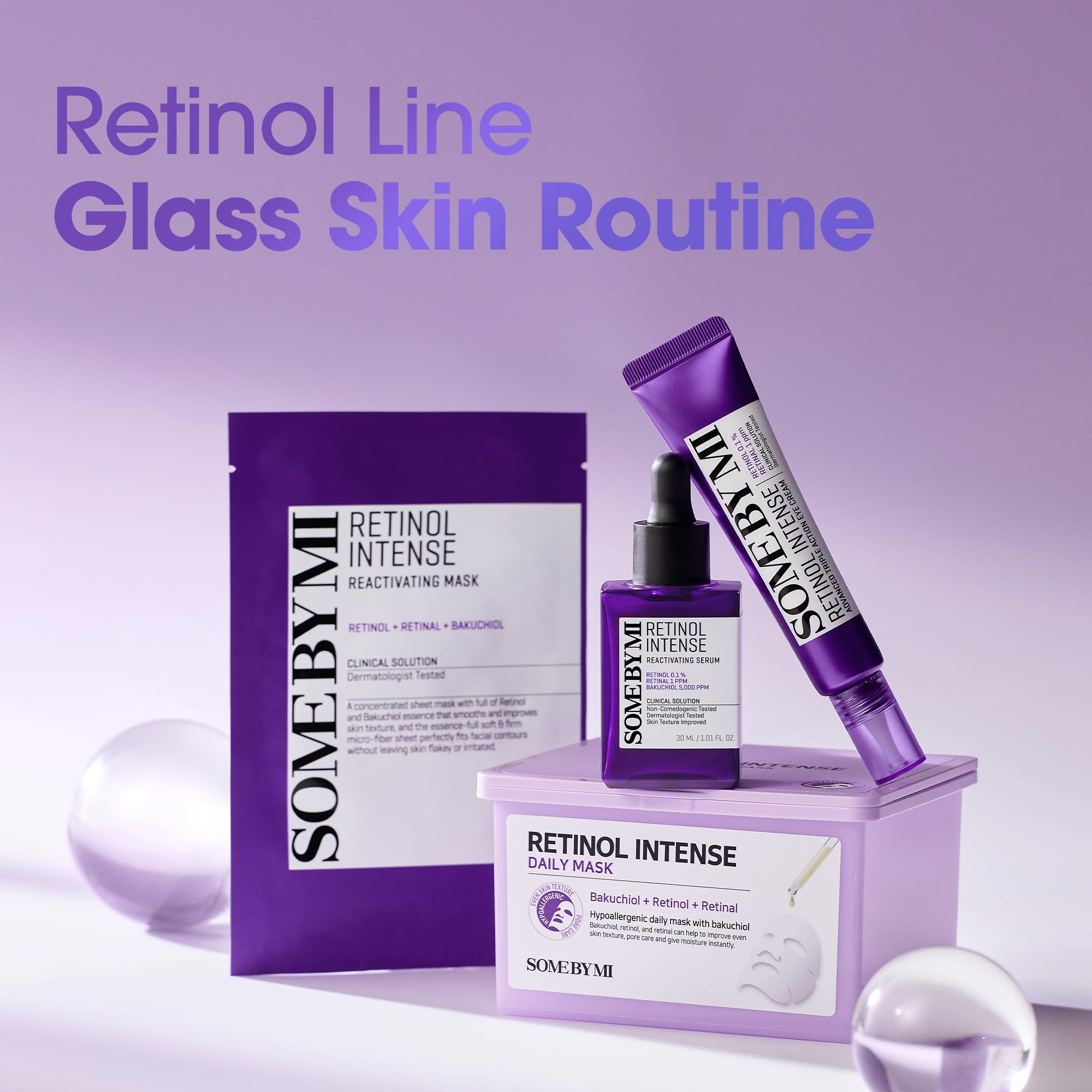 SOME BY MI Retinol Intense Reactivating Serum – 1.01oz, 30ml – Korean Bakuchiol Retinol Serum for Face Firming – Improves Signs of Aging, Minimizes Pore Size & Refines Skin Texture – Korean Skin Care