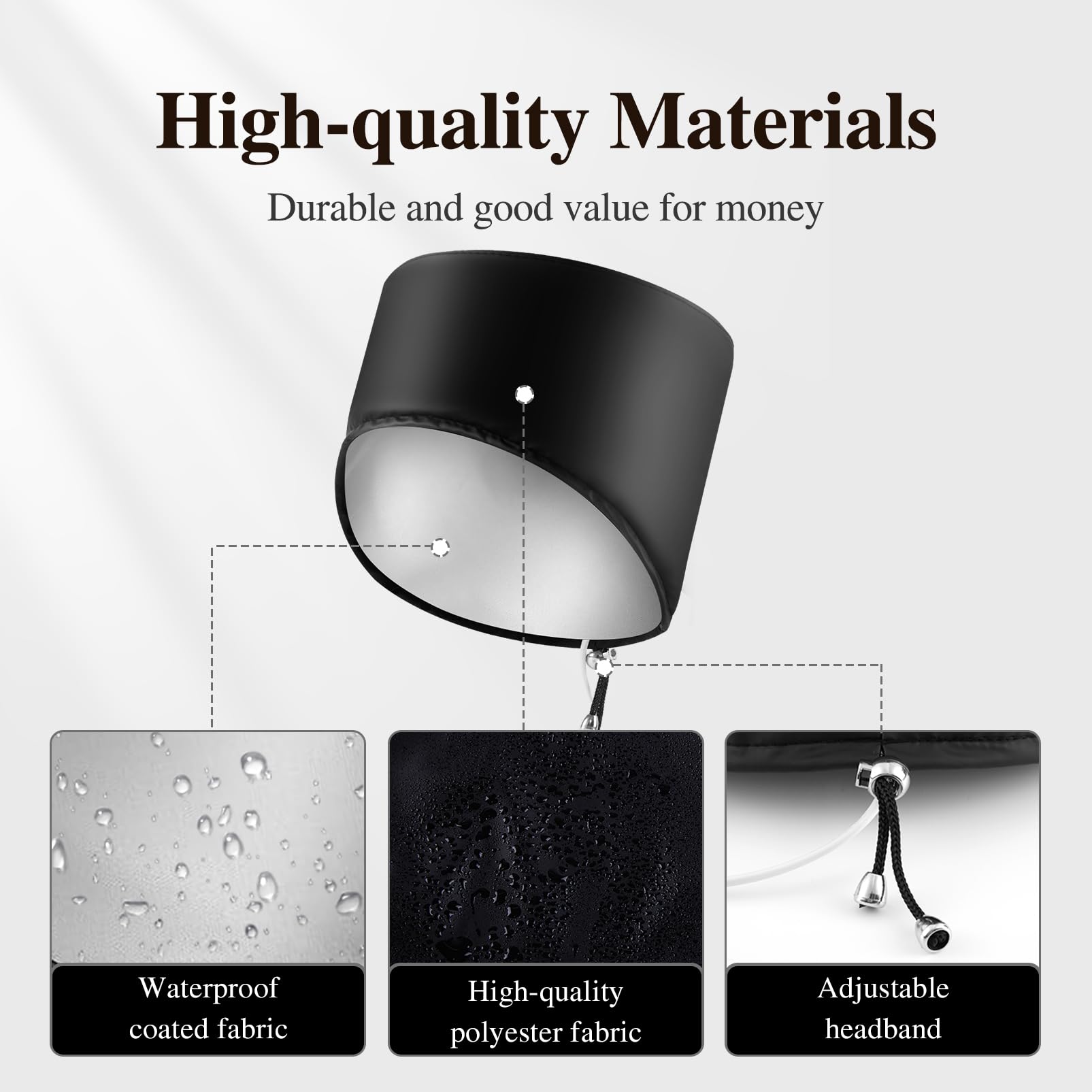 Hair Cap Treatment Steamer for Deep Conditioning - Thermal Hot Head Heat Hat Electric for Afro Hair Spa Care Home Use with 2 Mode/Black (UK Plug)