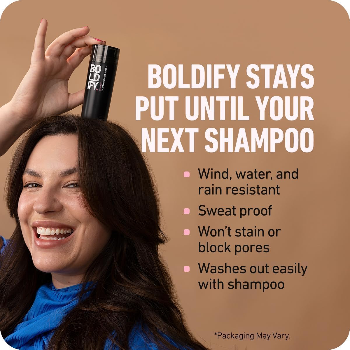BOLDIFY Hair Fibres (28g) - Fill In Thinning and Fine Hair for an Instantly Fuller, Thicker Look - 14 Shades for Women and Men - Light Brown