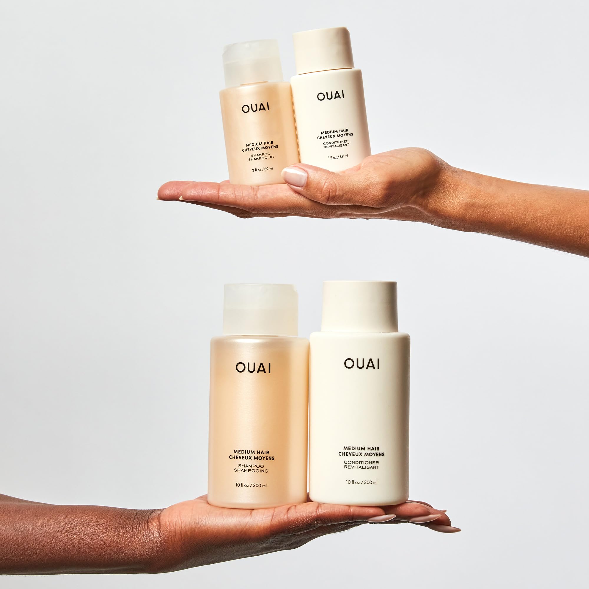 OUAI Medium Shampoo Travel Size - Hydrating Shampoo + Coconut Oil, Babassu, Kumquat Extract + Keratin - Strengthens, Nourishes, Adds Shine - Paraben, Phthalate, Sulfate Free Hair Care Products - 89ml