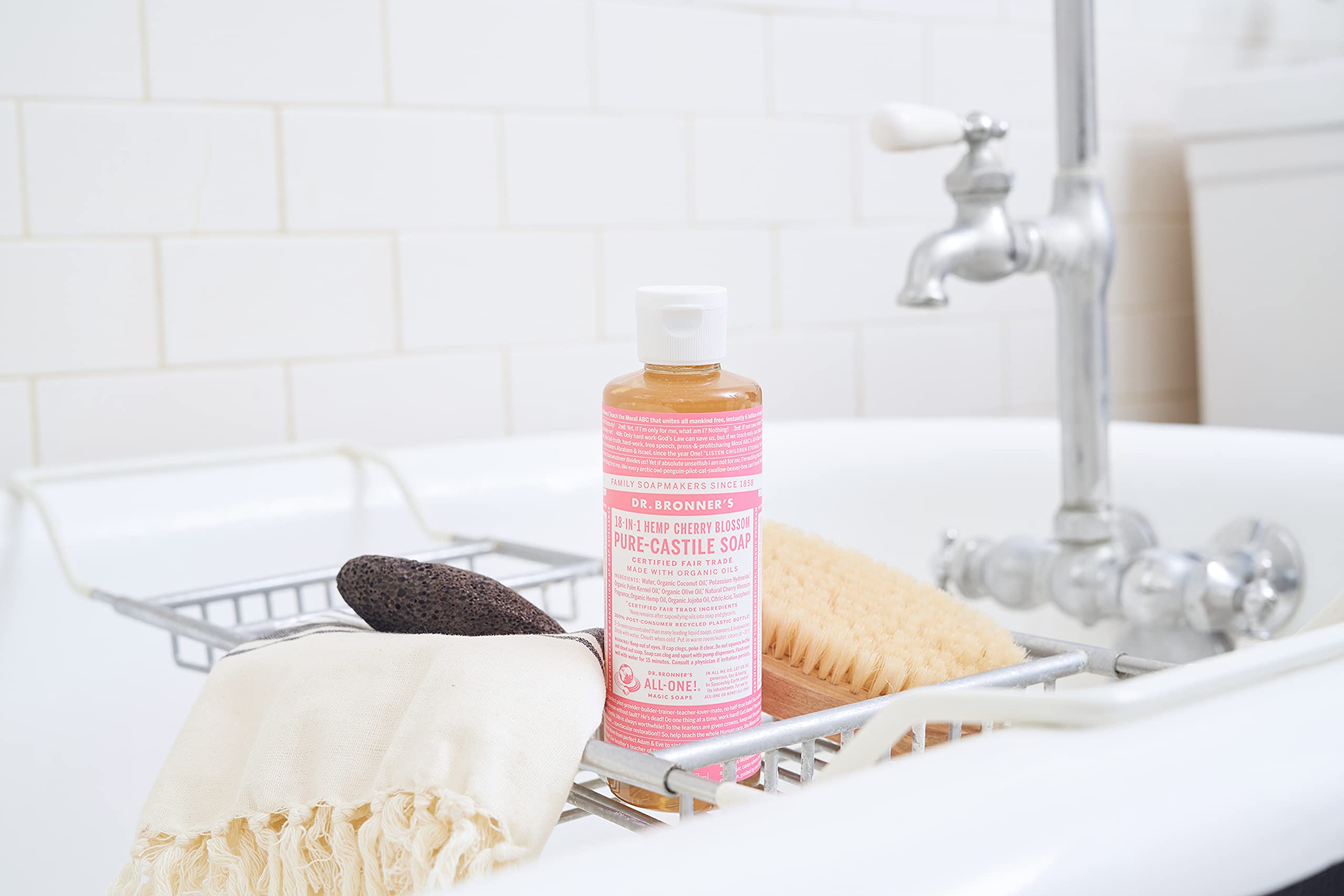 Dr. Bronners Cherry Blossom Pure-Castile Liquid Soap, 240 ML
