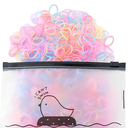 200 Pcs Mini Rubber Bands Soft Elastic Bands for Kid Hair Braids Hair,Soft Hair Elastics Ties Bands 2mm in Width and 30mm in Length (Multicolored)