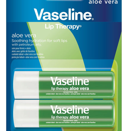 Vaseline Lip Therapy Aloe Care Twin Pack