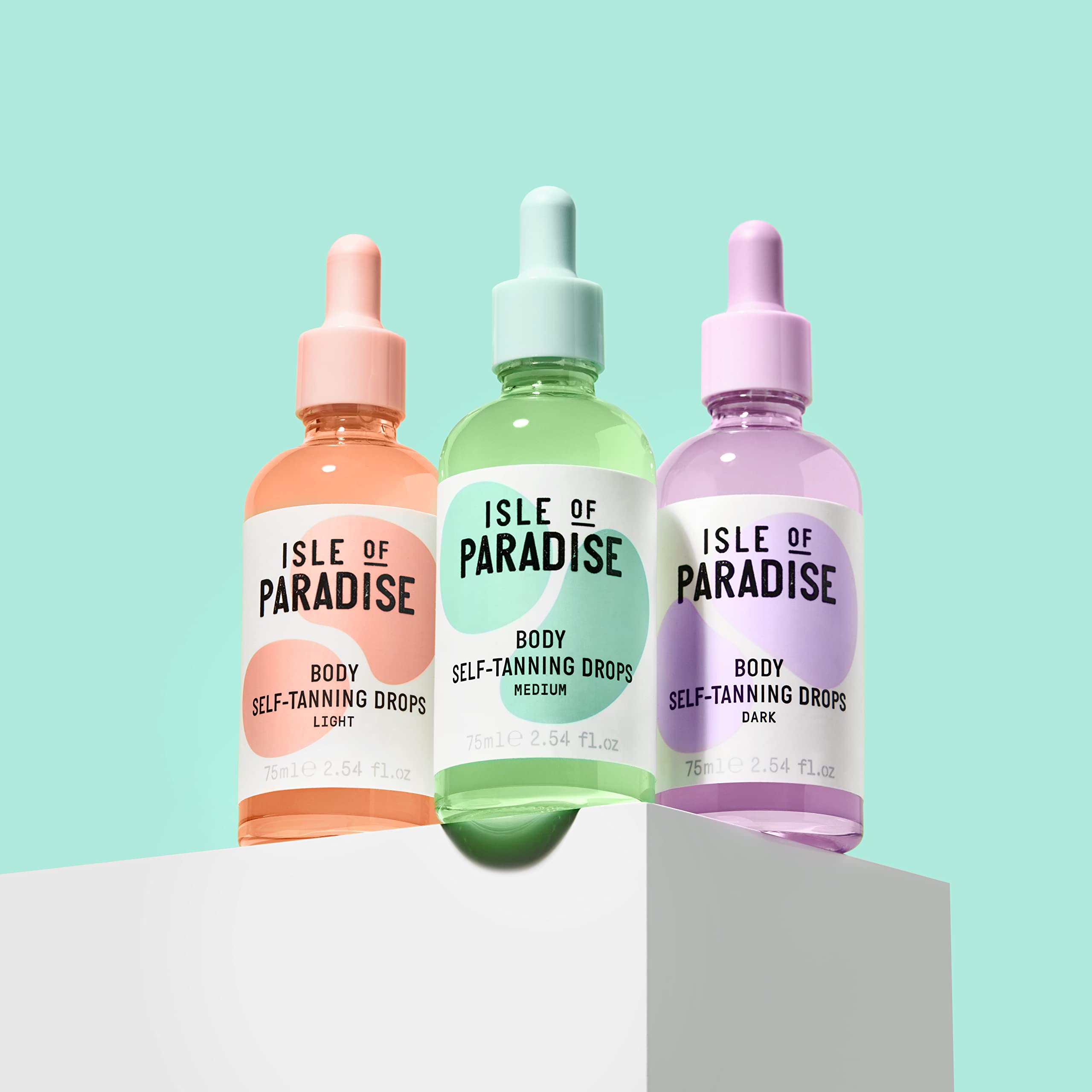 Isle of Paradise Self-Tanning Body Drops, Violet: For Tan to Dark Skin Tones, 75ml