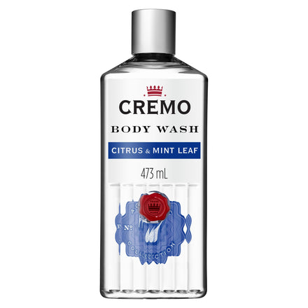 CREMO - Cooling Body Wash For Men - Rejuvenating Citrus & Mint Leaf Shower Gel - 473ml