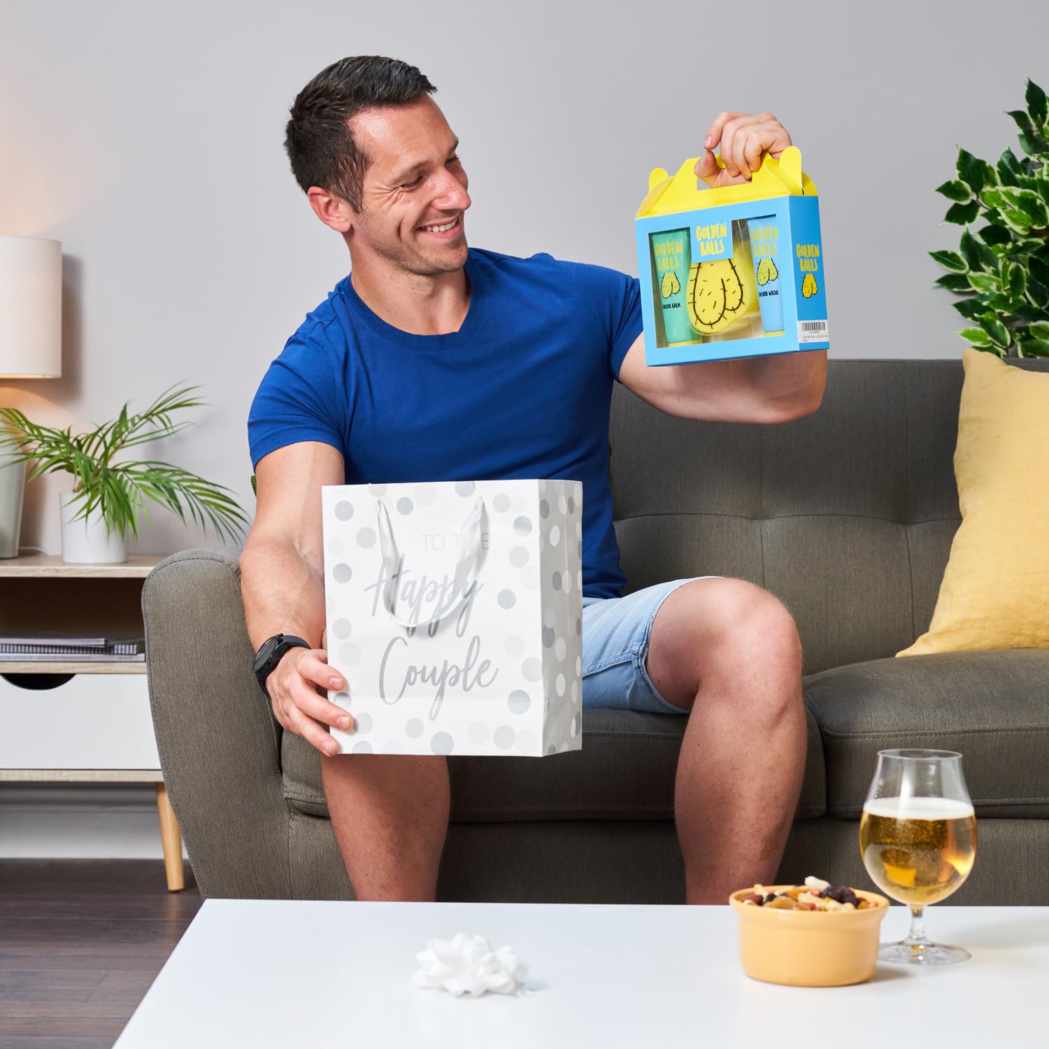 Golden Balls, Balm & Sponge Set - For Your Private Bits - Funny Novelty Gift For Men