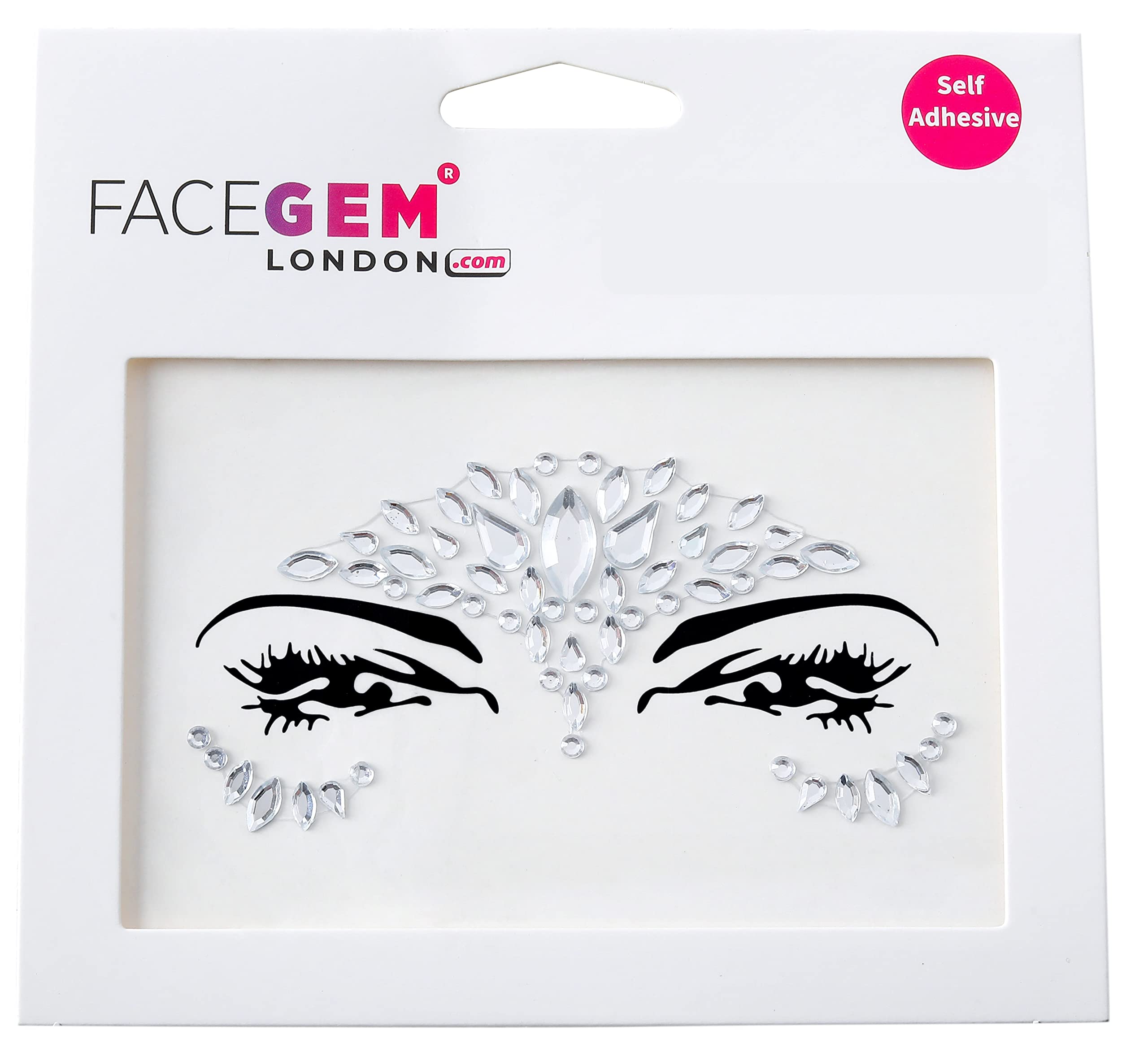 Face Gems Adhesive Glitter Jewel Tattoo Sticker Festival Gems Rave Party Body Make Up (32 PCS)