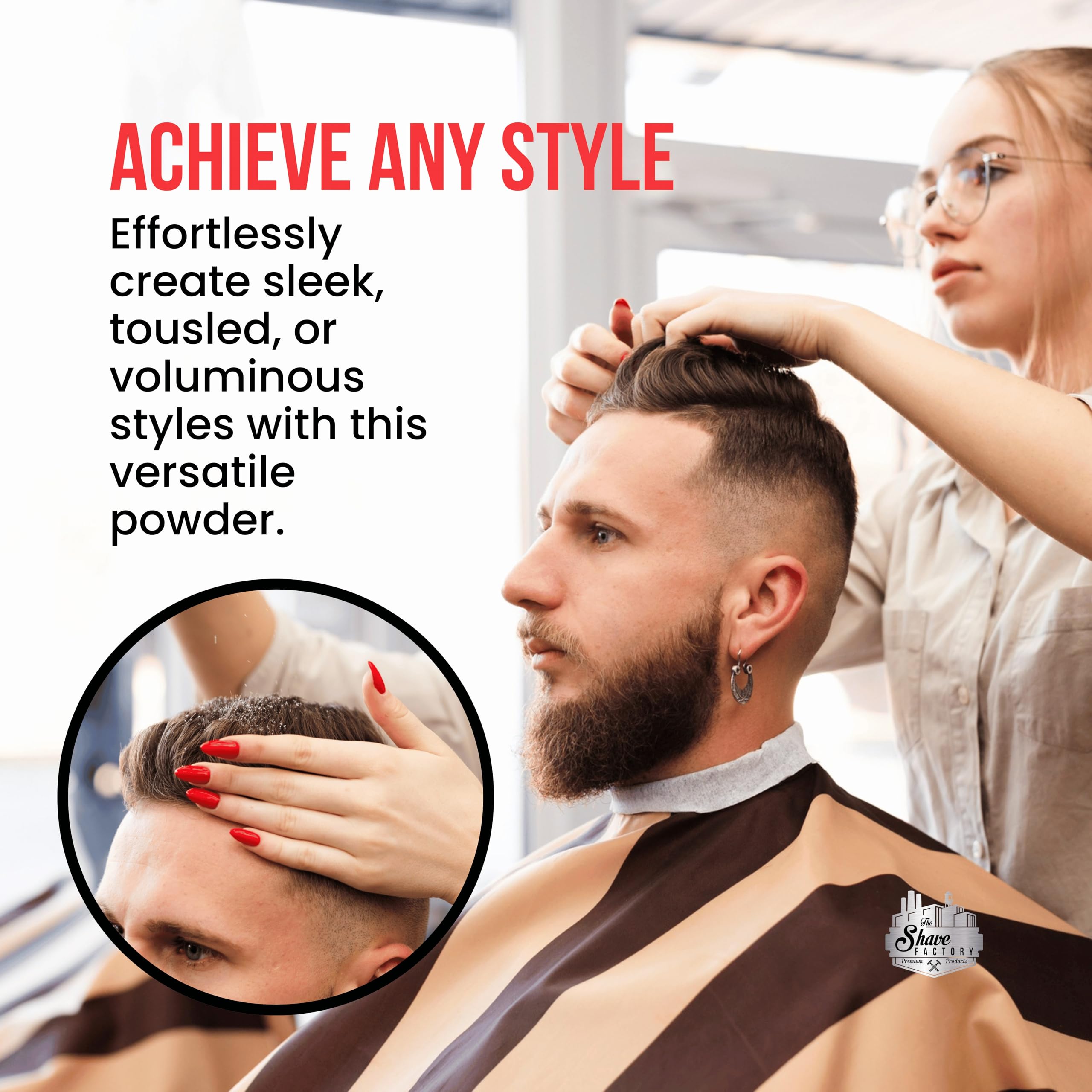 The Shave Factory Ultra Hold Hair Styling Powder (20g) | Powder Wax | Styling Powder | Volumizing Powder for Hair | Hair powder with matt effect for women & men (Sapphire)