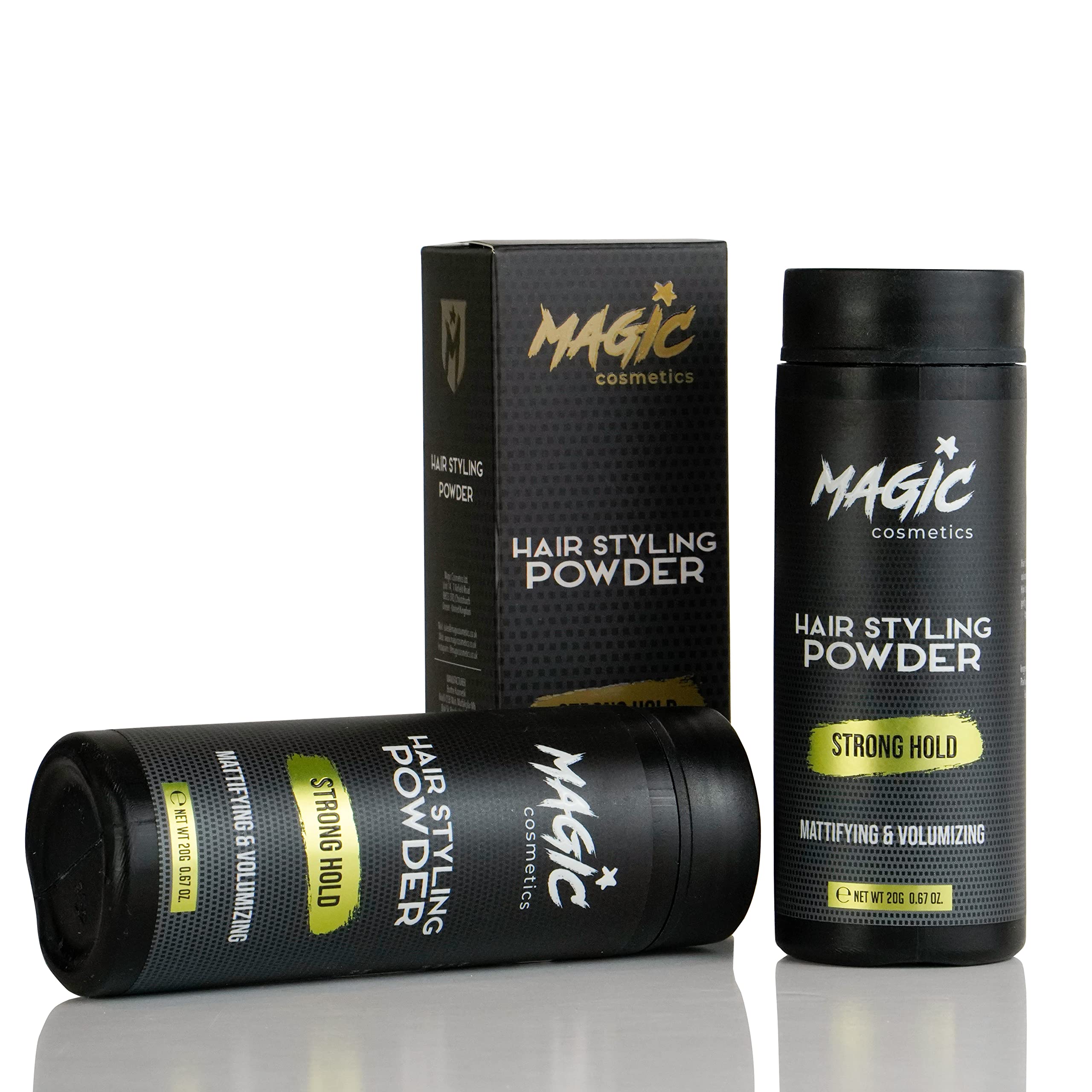 Magic Cosmetics Hair Powder Men | Unisex Root Hair Styling Powder | Matt Look | Anti-Gravity Powder Styler | Invisible Texture | Instant Volume and Root Boost| All Hair Types | 40 gr
