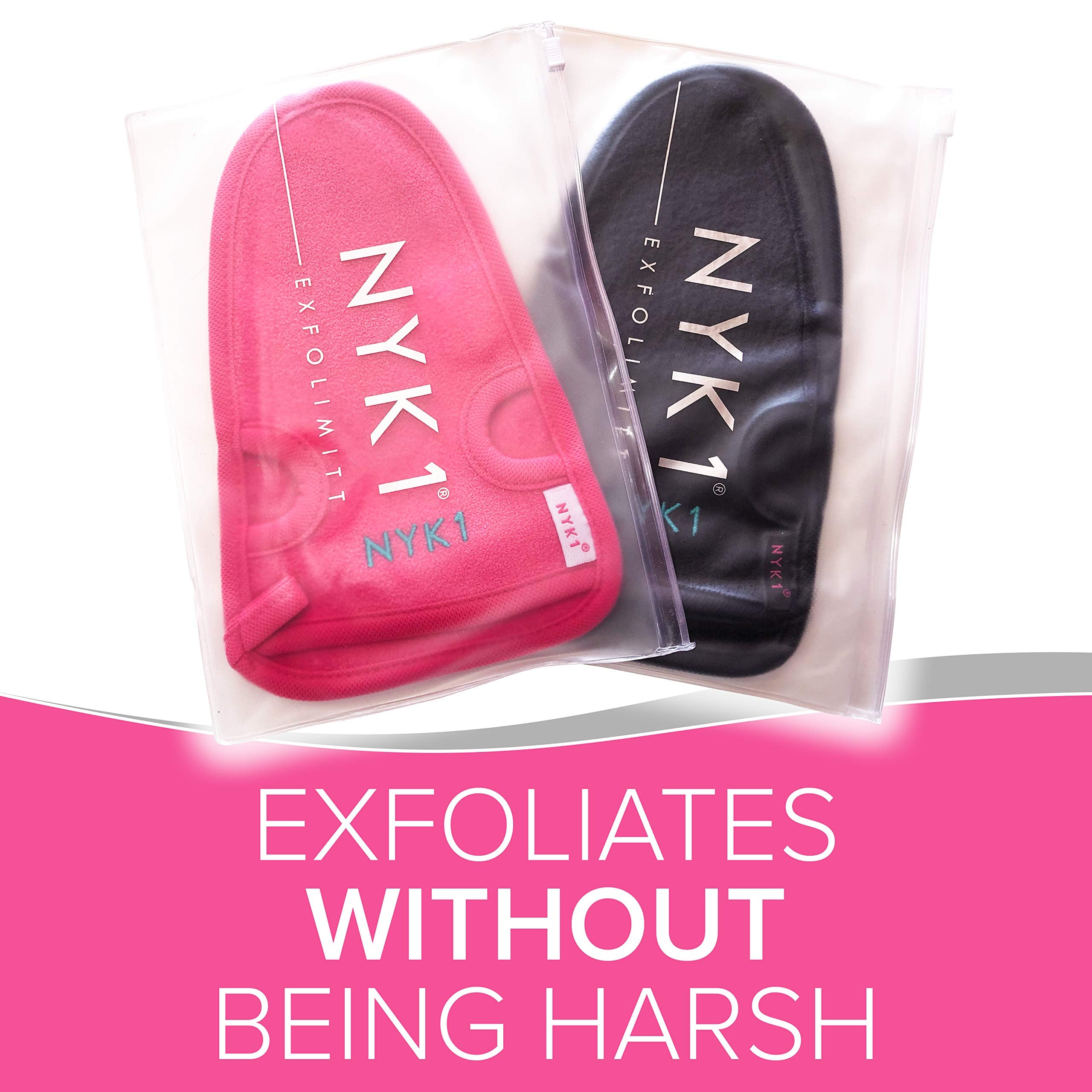 DEAD SKIN Exfoliating Mitt Deep Pore Cleansing Exfoliating Glove (Pink, Large) At Home Microdermabrasion Dead Skin Remover For Body - Natural Plant Fibre Shower Gloves For Women And Men