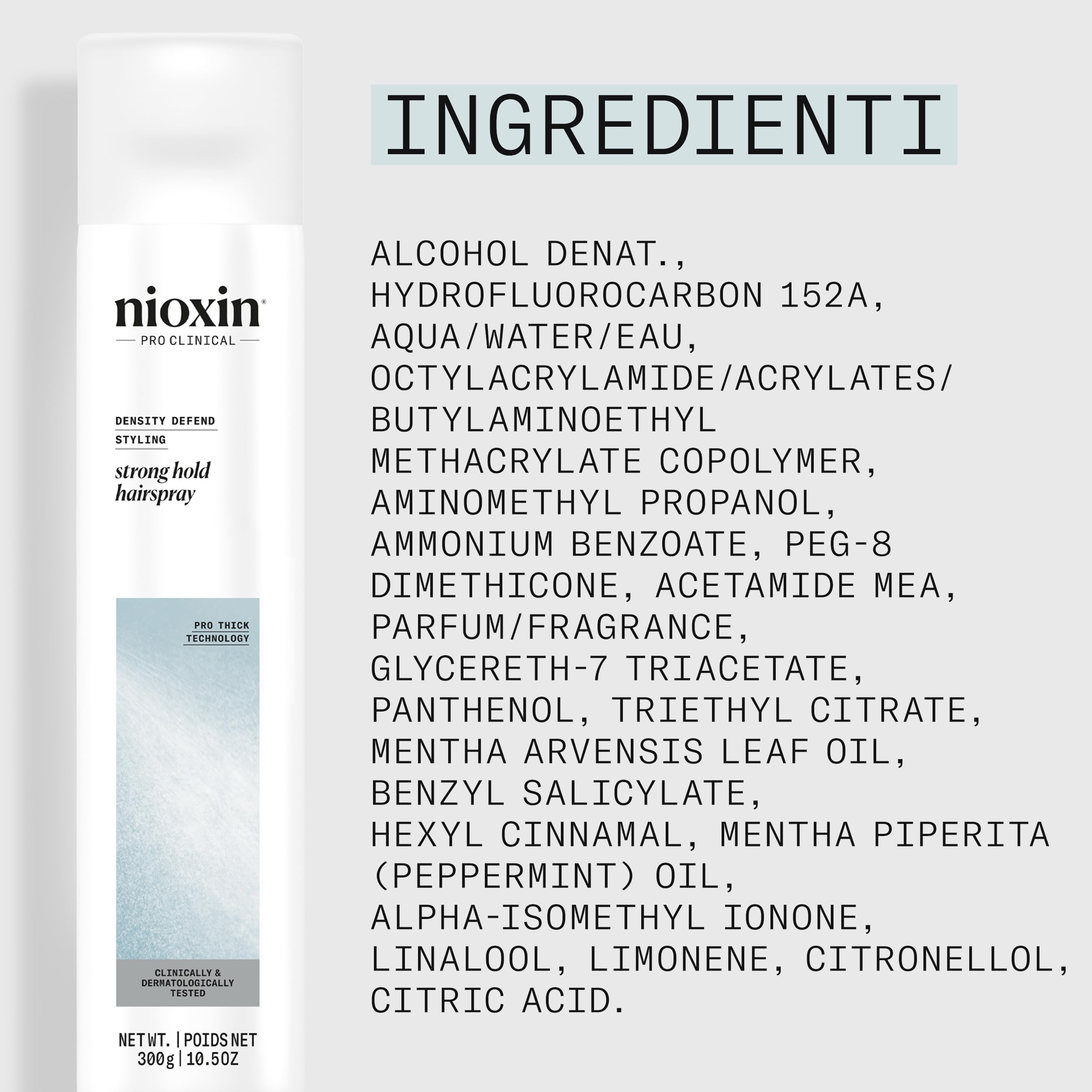 Nioxin Density Defend Styling Strong Hold Volume Hair Spray - Long-Lasting Hairstyles, for Medium to Coarse Hair (300ml)