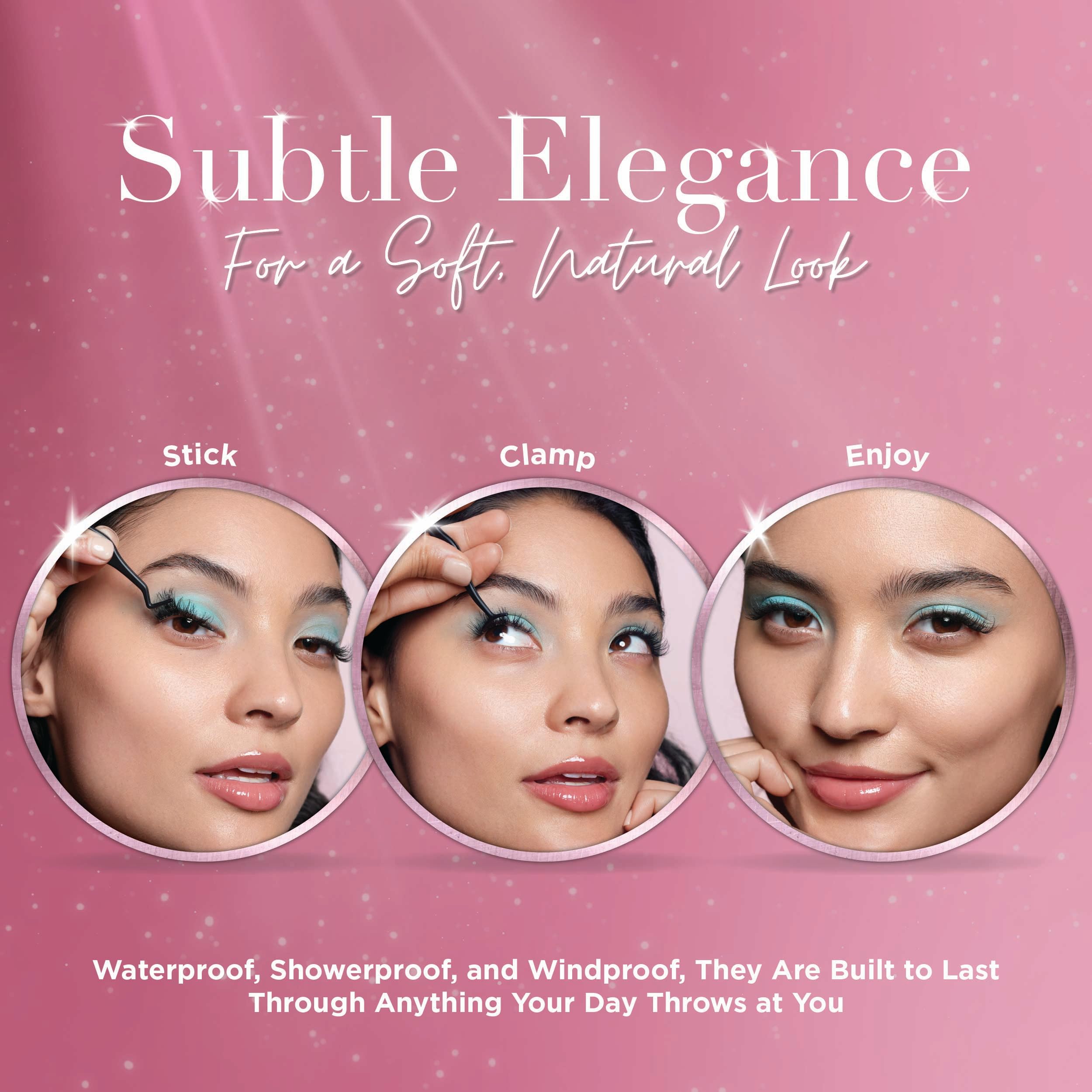 Lola's Lashes Pre-glued Lashes | Bold Definition Starter Kit | Pre-Glues Lashes | Easy Application | Application Tools Included | 5 Days Wear & Waterproof | 10-14mm