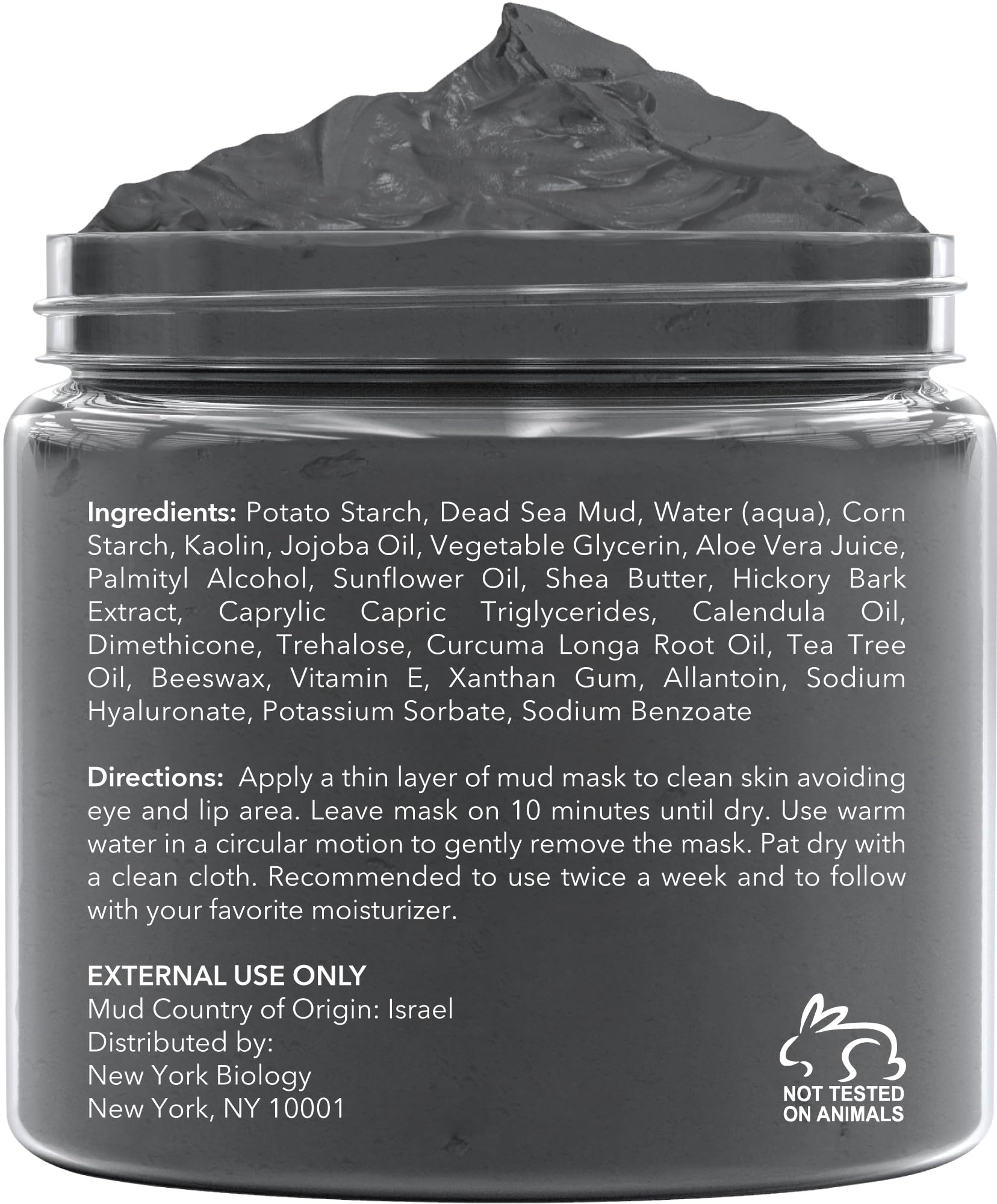 New York Biology Dead Sea Mud Mask for Face and Body Infused with Tea Tree - Spa Quality Pore Reducer for Acne, Blackheads and Oily Skin - Tightens Skin for A Healthier Complexion - 250 g