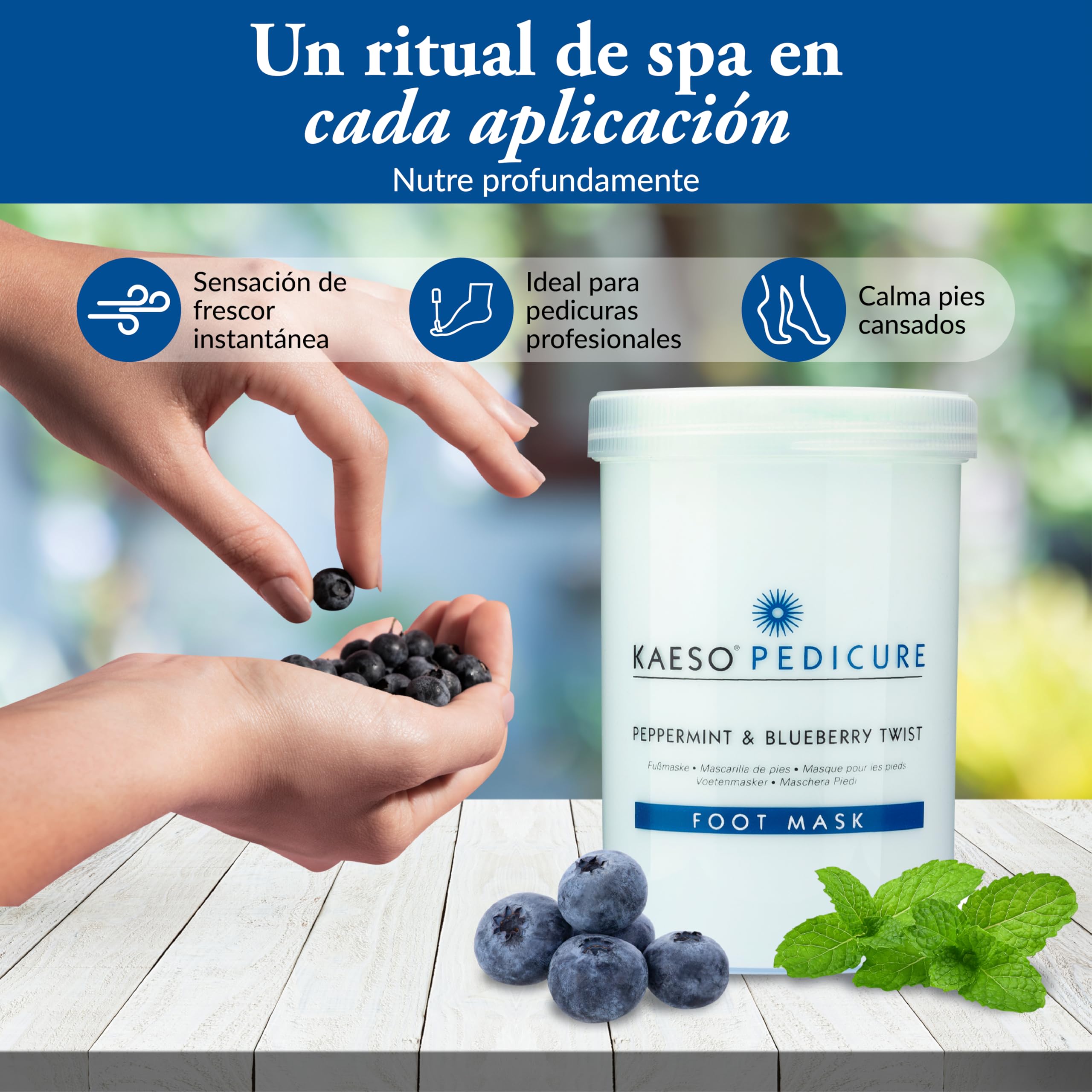 Kaeso Foot Mask, Peppermint and Blueberry Twist, 1200 ml by Kaeso