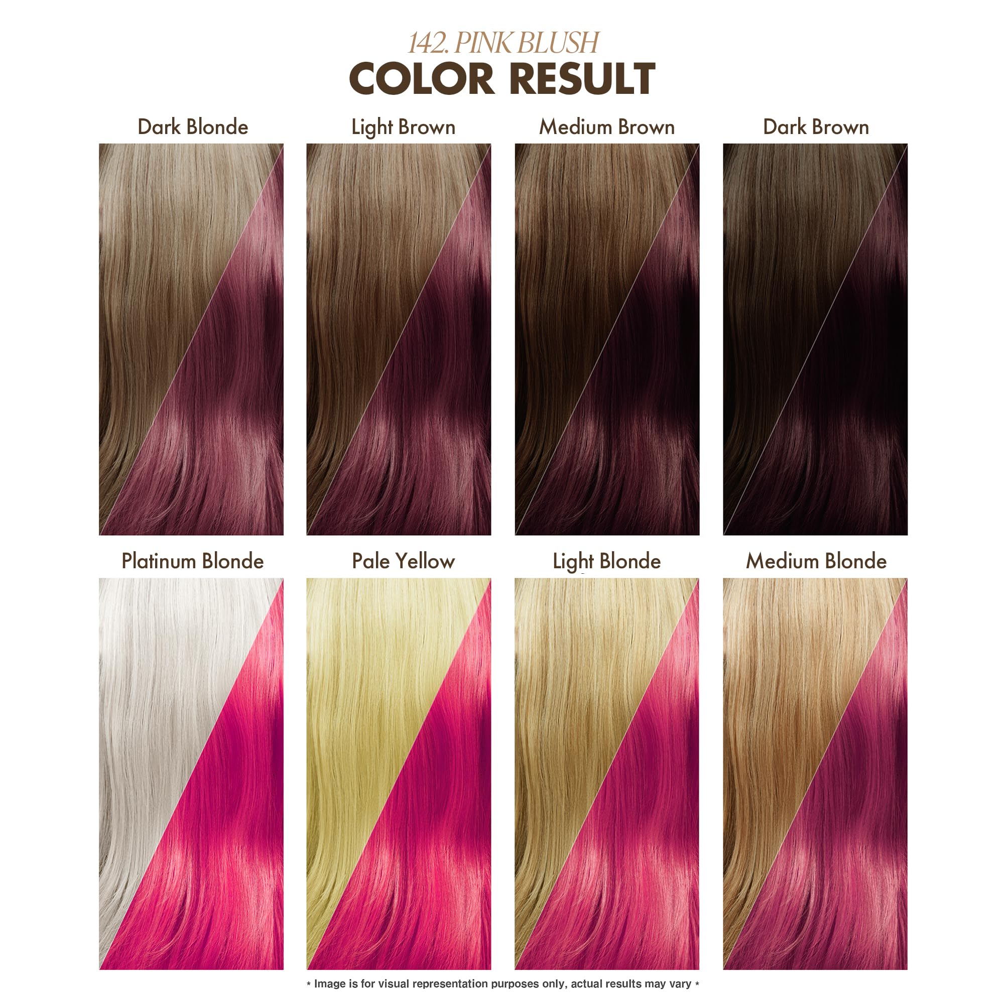 Adore Semi Permanent Hair Color - Vegan and Cruelty-Free Pink Hair Dye - 4 Fl Oz - 142 Pink Blush (Pack of 1)