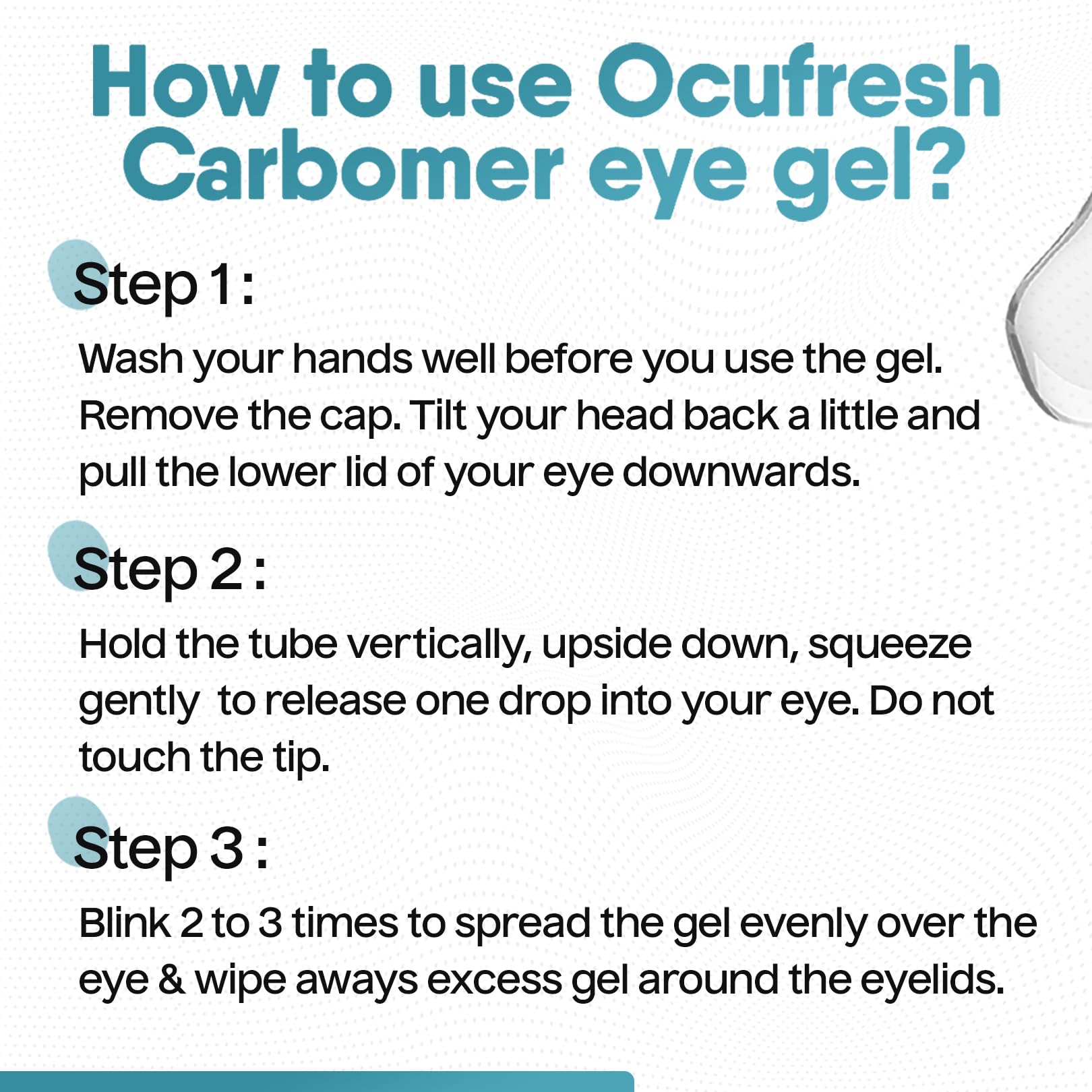 Ocufresh CARBOMER 0.2% Lubricating Eye Gel for Dry, Tired Eyes - Intensive Lubrication & Moisturising Formulation for Daily Eye Care Routine - Immediate Eye Hydration & Night Relief | 3 x10g Pack