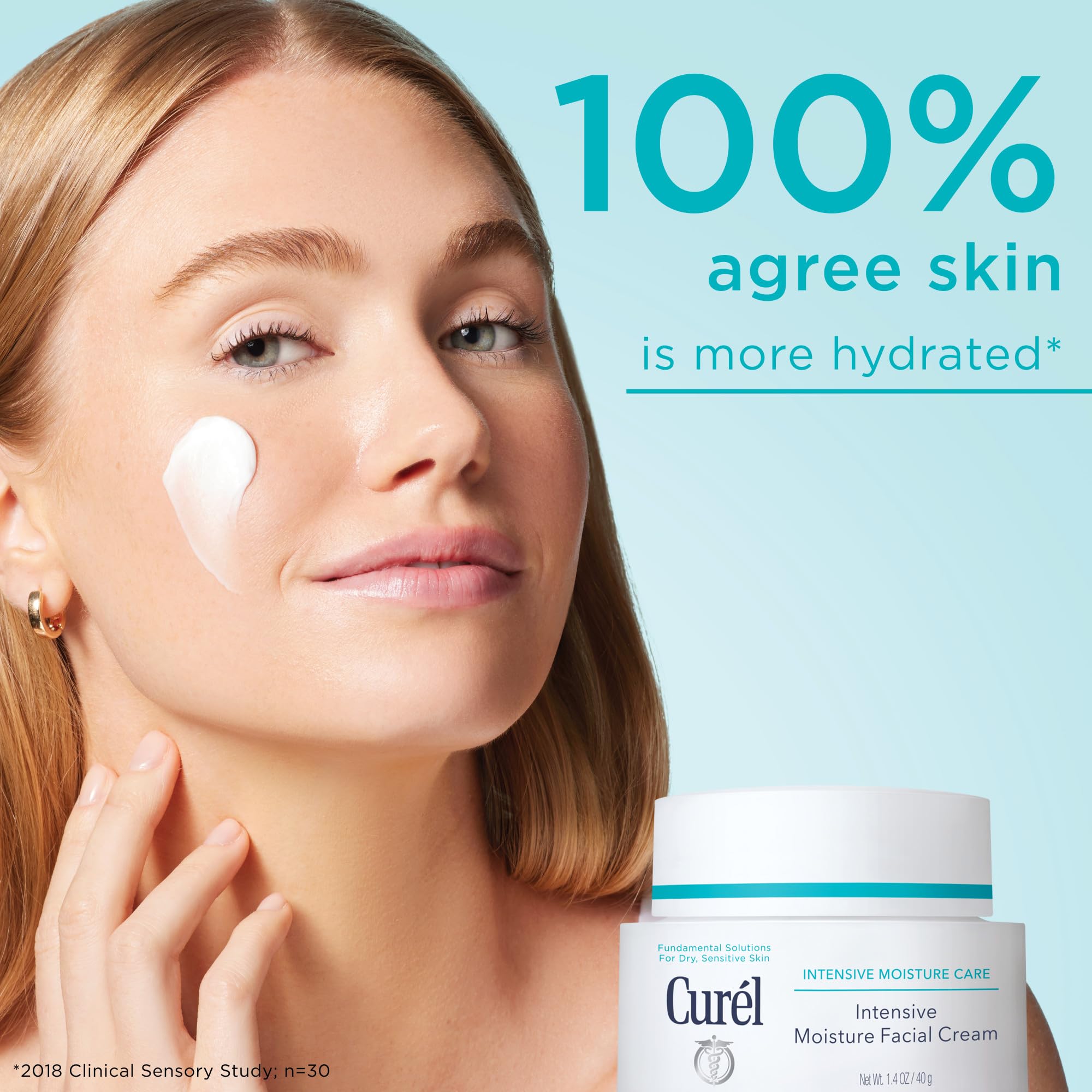 Curél Intensive Moisture Facial Cream 40g for Dry, Sensitive Skin