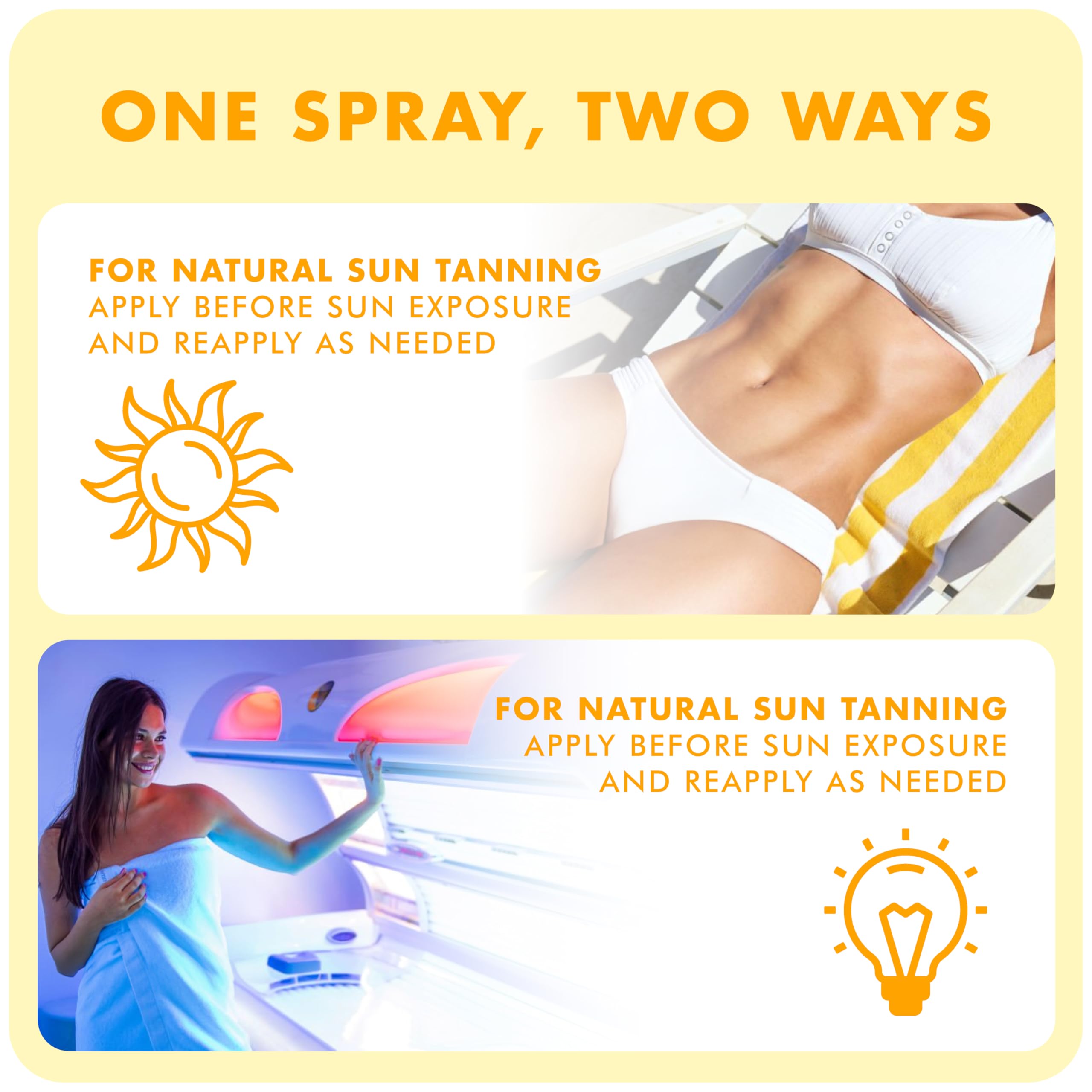 Zhuzh! Tan Accelerator Refill - Large Bottle with Shea Butter - Non Greasy Sun Cream Suitable for Sunbeds - Family-Friendly Tanning Accelerator for a Natural Glow