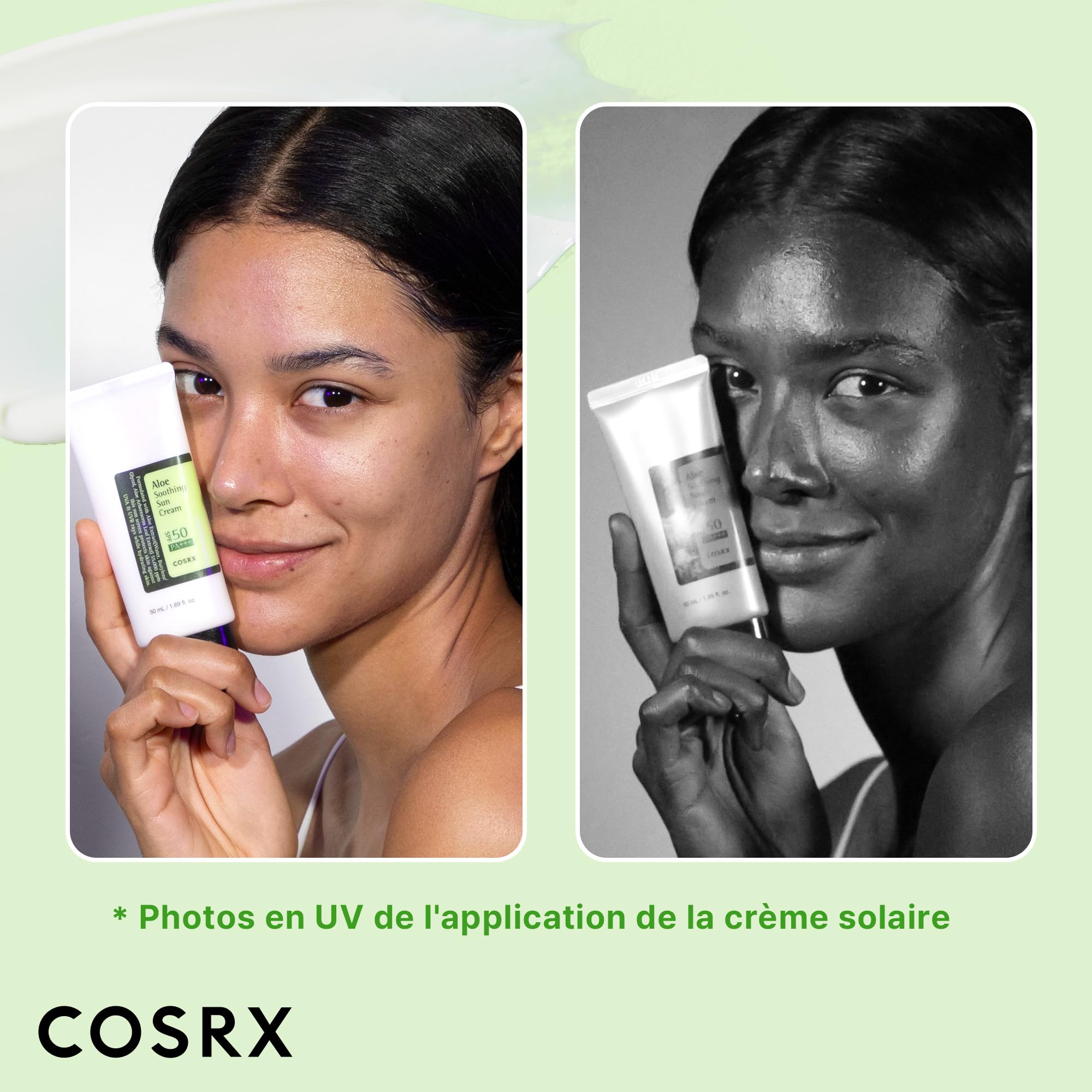COSRX Aloe Soothing Sun Cream SPF 50+++, Daily Hydrating Sunscreen for Dry Sensitive Skin, UVA&UVB Protection, No White Marks, Sun Moisturiser, Korean Sunscreen, Korean Skincare