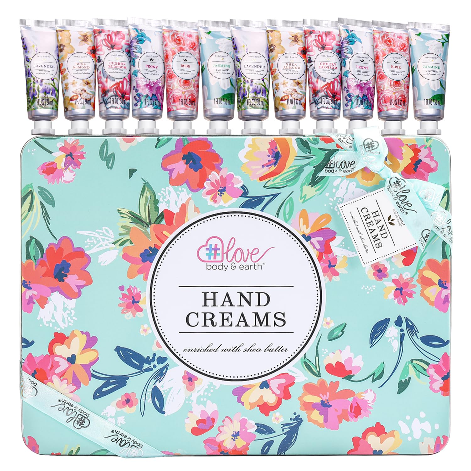 Hand Cream Gift Set - Pack of 12 Hand Cream Set Enriched with Shea Butter, Hand Lotion Gift Set For Women, 12 x 1.0 oz Travel Size Hand Cream, Birthday Gifts for Women Christmas gifts