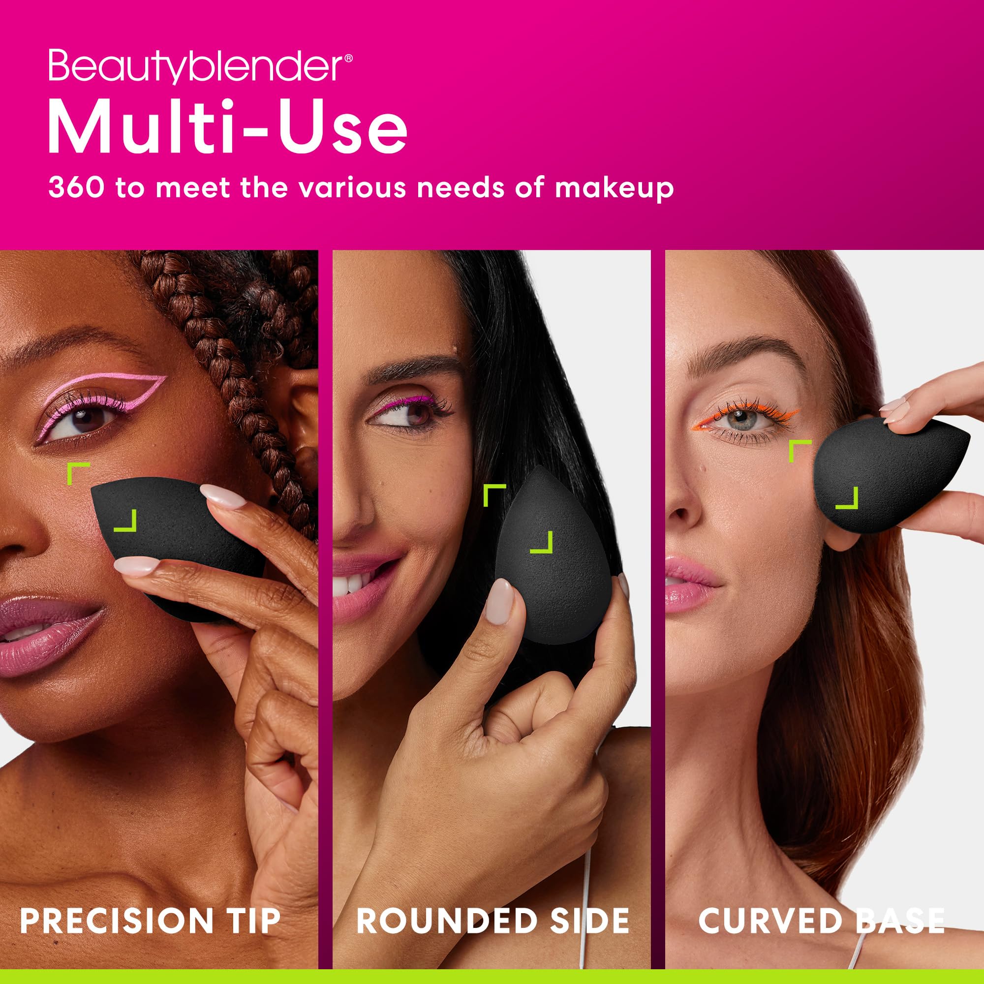 BeautyBlender Pro Black Ei Latexfrei Schwämmchen makellos für flüssige Grundierung Creme Puder, 1 stück