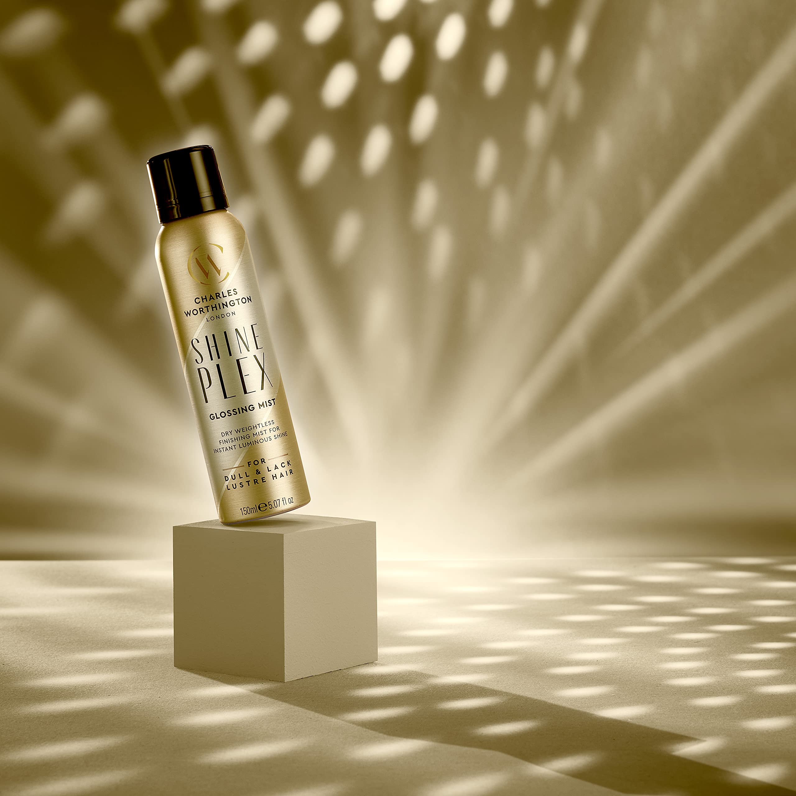 Charles Worthington ShinePlex Glossing Mist, for Frizzy Hair, Nourishing and Weightless Finishing Spray, Salon Treatment for Smoother Hair, 150 ml