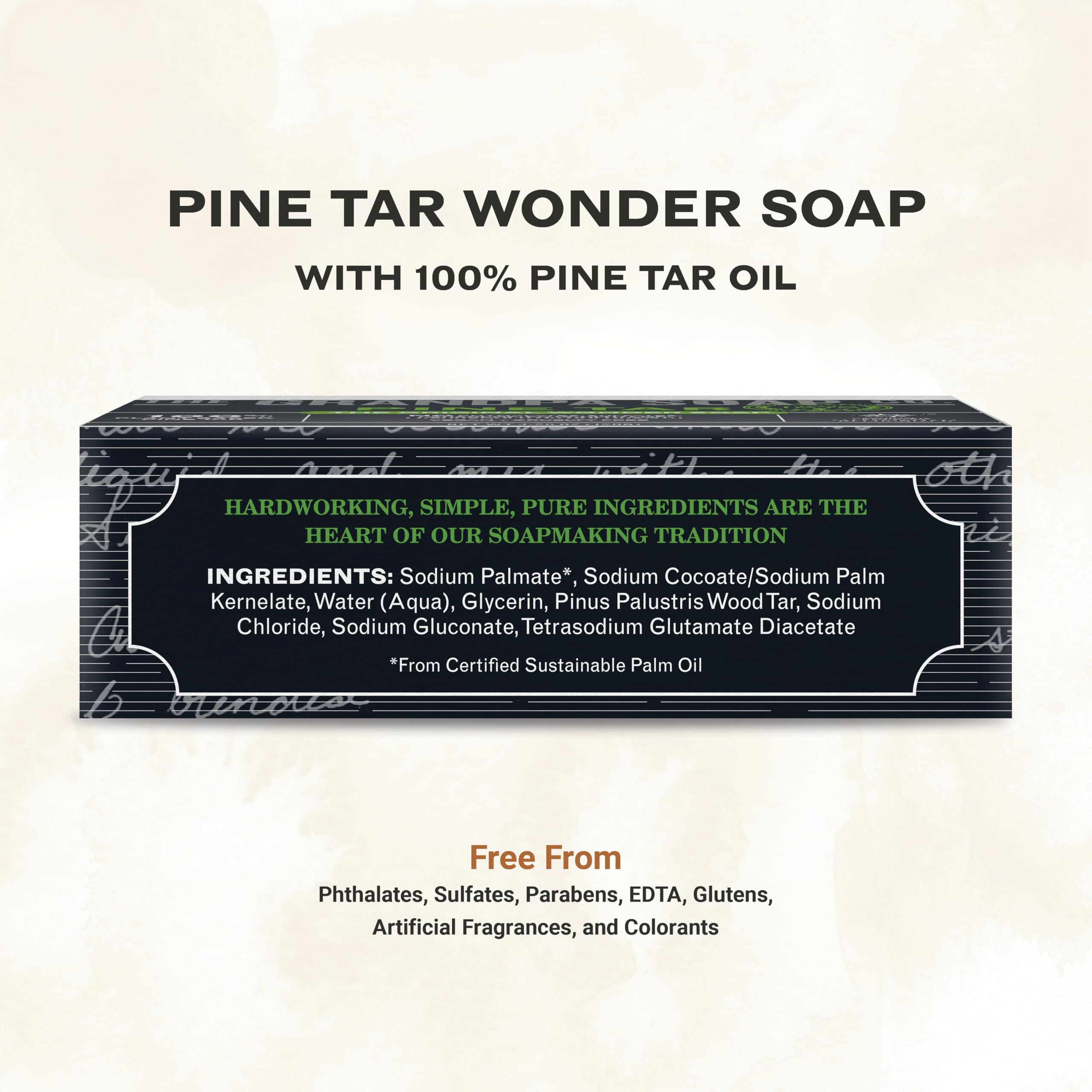 Grandpa's Pine Tar Bar Soap 3.25 Ounce (Pack of 3)