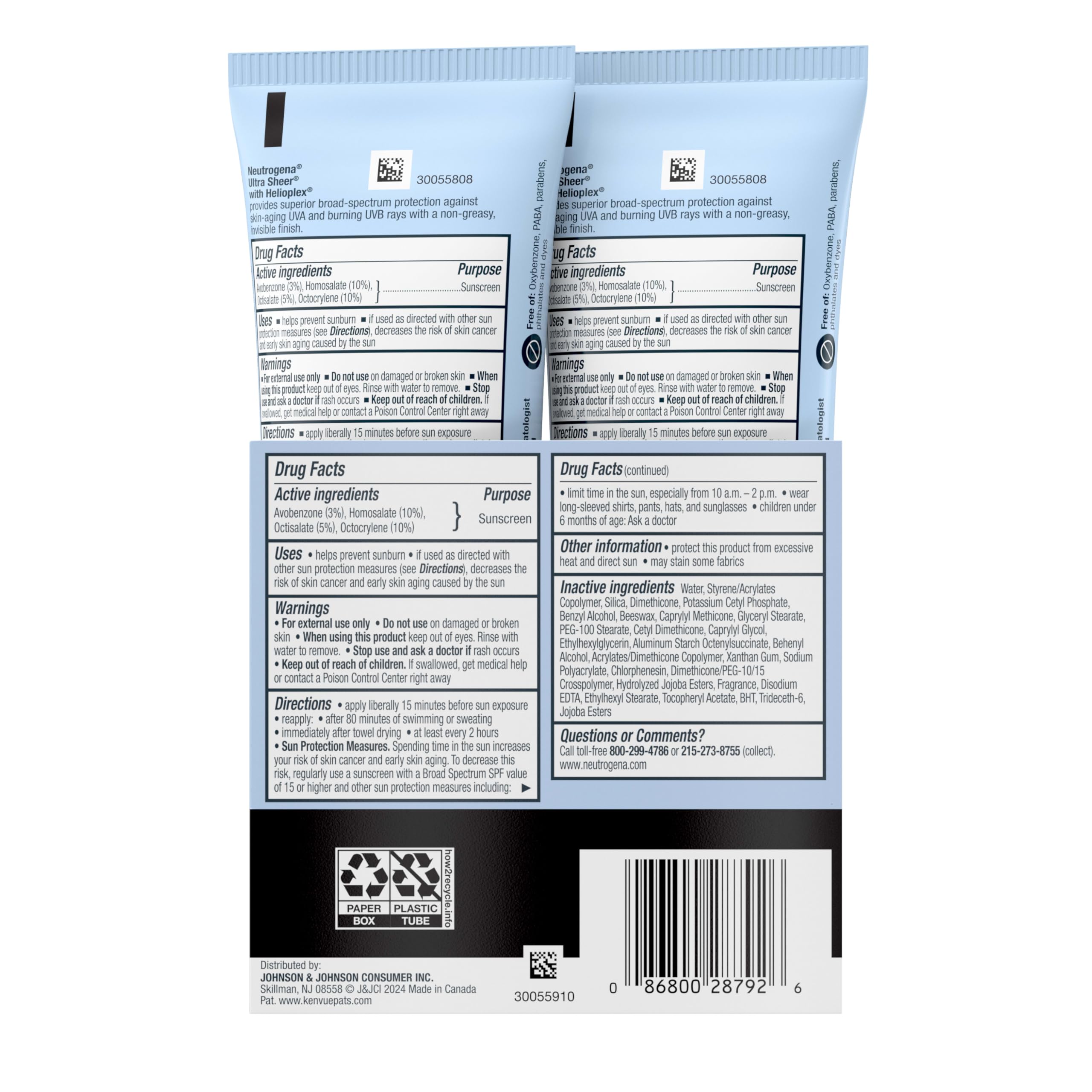 Neutrogena Ultra Sheer Sunscreen SPF 45 Twin Pack, 6 oz. by Neutrogena