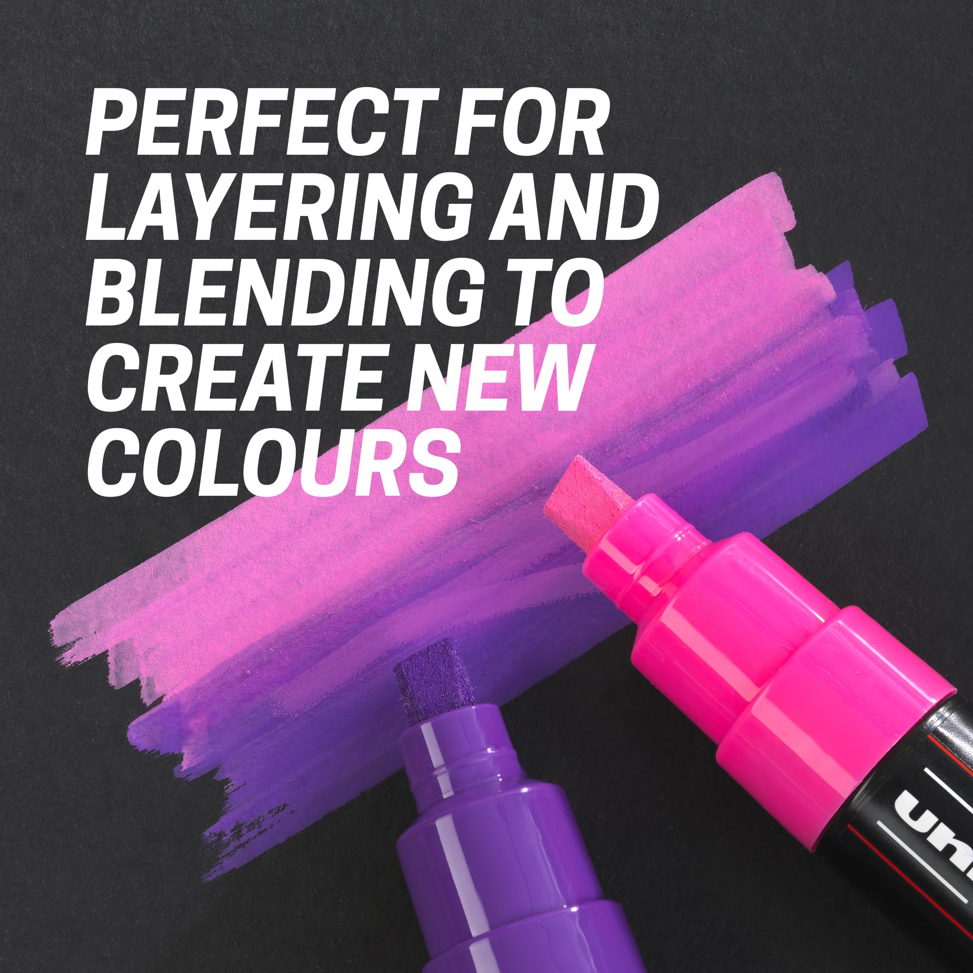 Posca Pens PC-5M Acrylic Felt Tip Coloured Permanent Paint Markers for Adults and Kids. Perfect for Colouring, Fabric, Graffiti, Watercolour, Outline Drawing, Window and Glass Art. 12 Pack