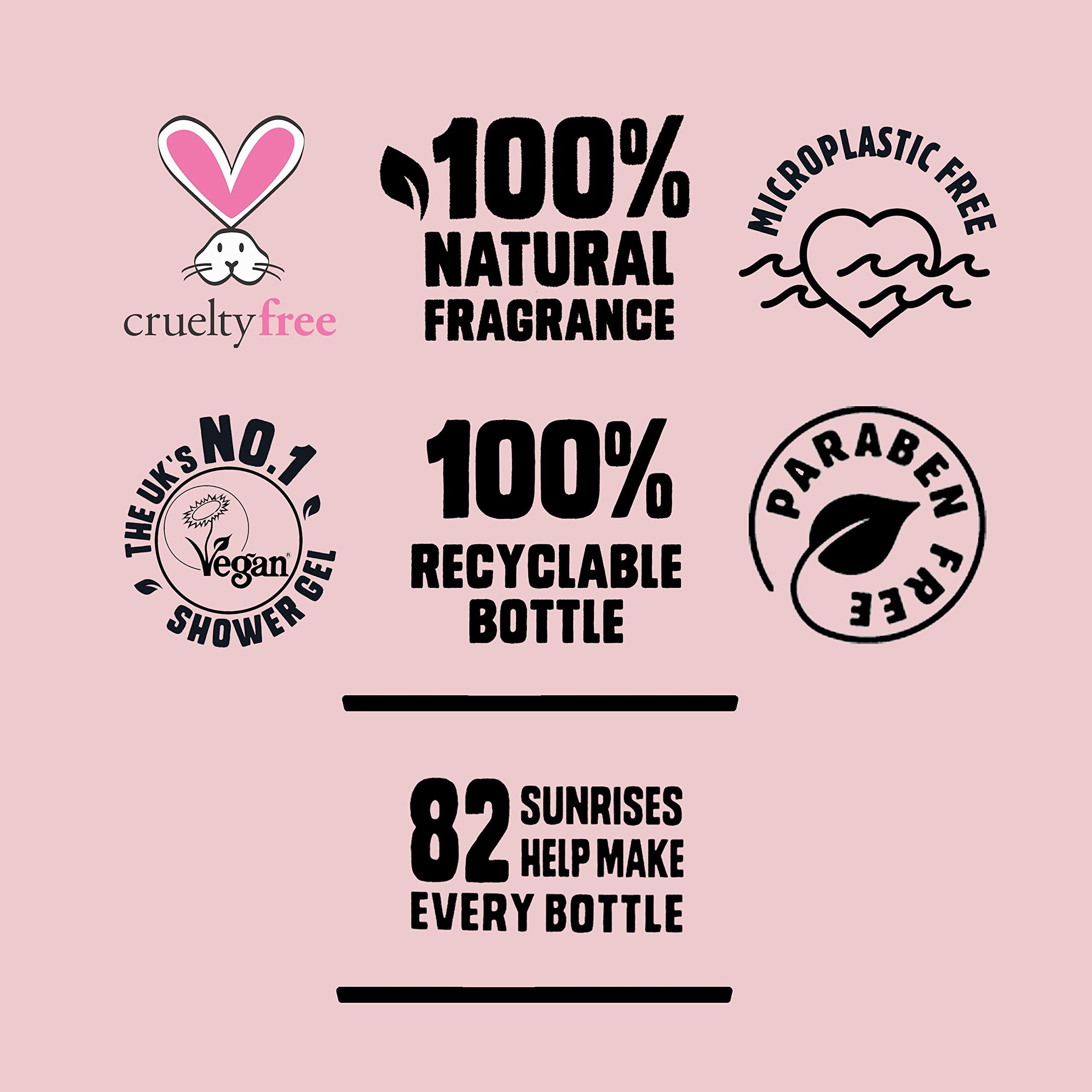 Original Source Vanilla & Raspberry Shower Gel, 100 Percent Natural Fragrance, Vegan, Cruelty Free, Paraben Free, Bulk Buy, Pack of 6 x 250 ml